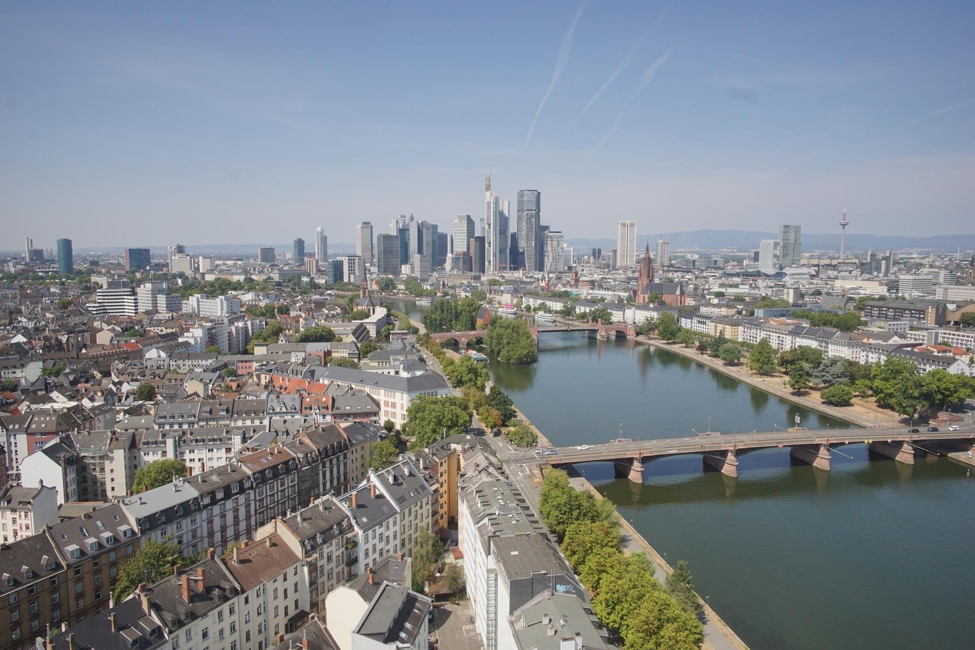 Archiv Foto Webcam Panoramablick auf die Skyline Frankfurt