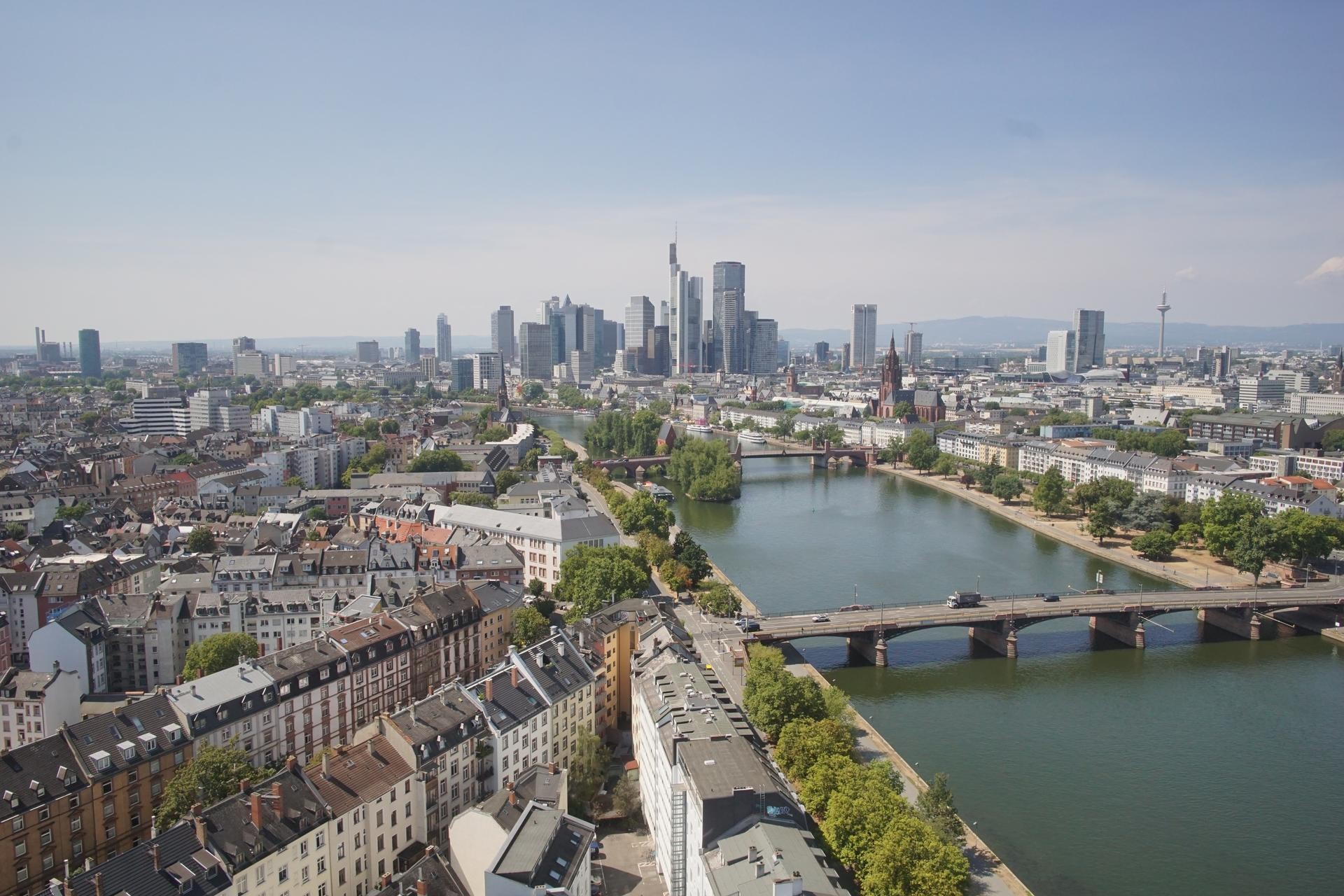 Archiv Foto Webcam Panoramablick auf die Skyline Frankfurt