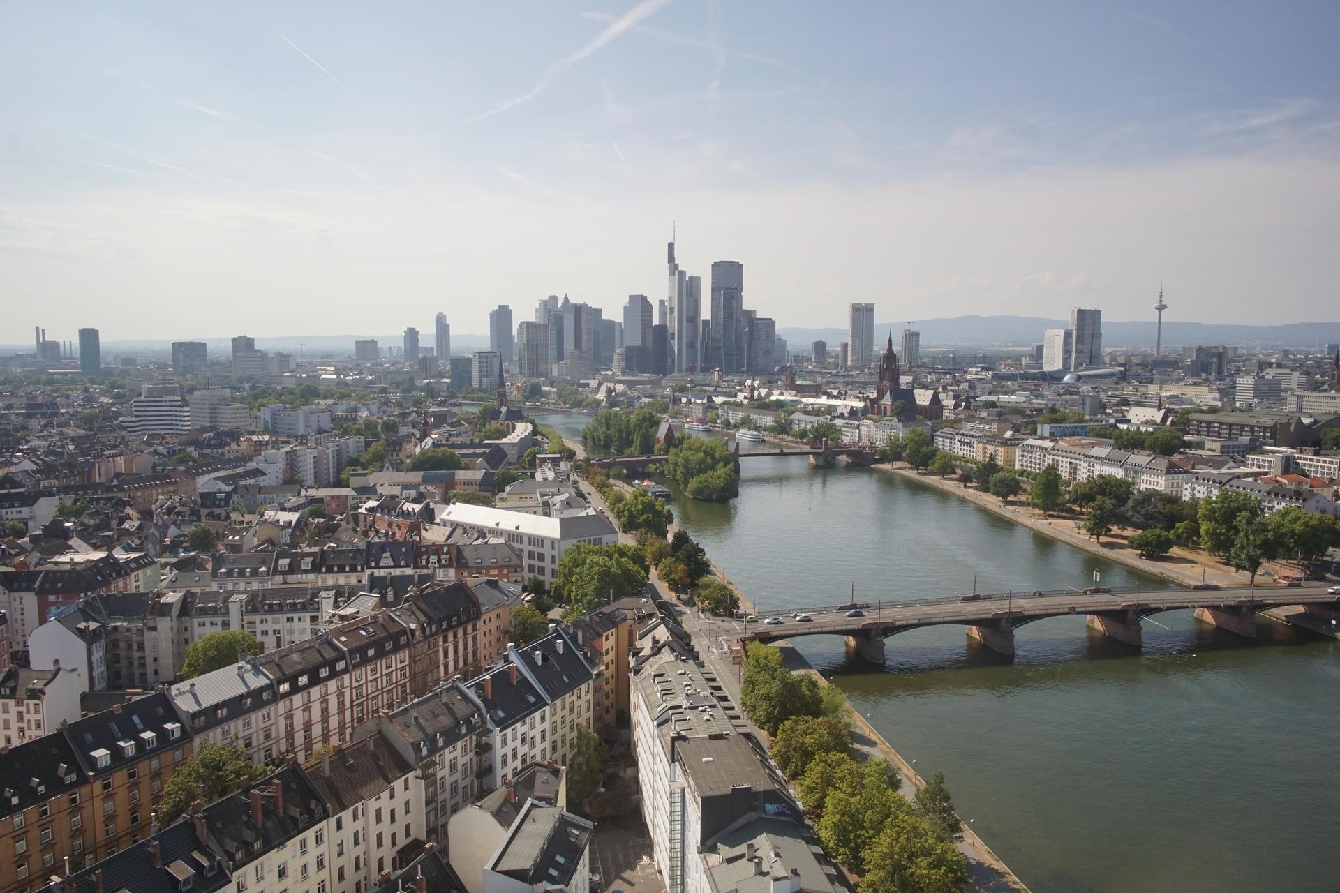 Archiv Foto Webcam Panoramablick auf die Skyline Frankfurt