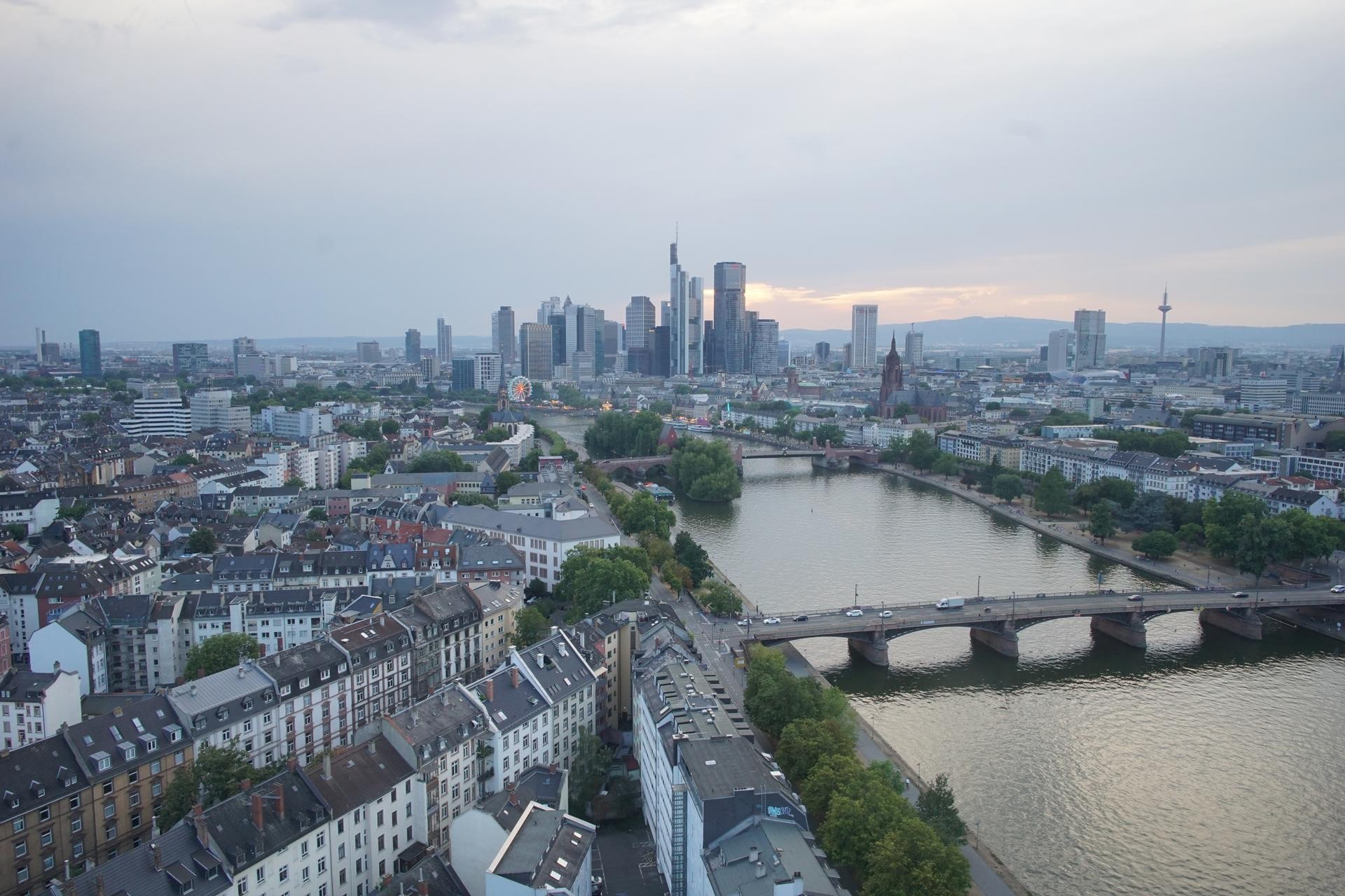 Archiv Foto Webcam Panoramablick auf die Skyline Frankfurt