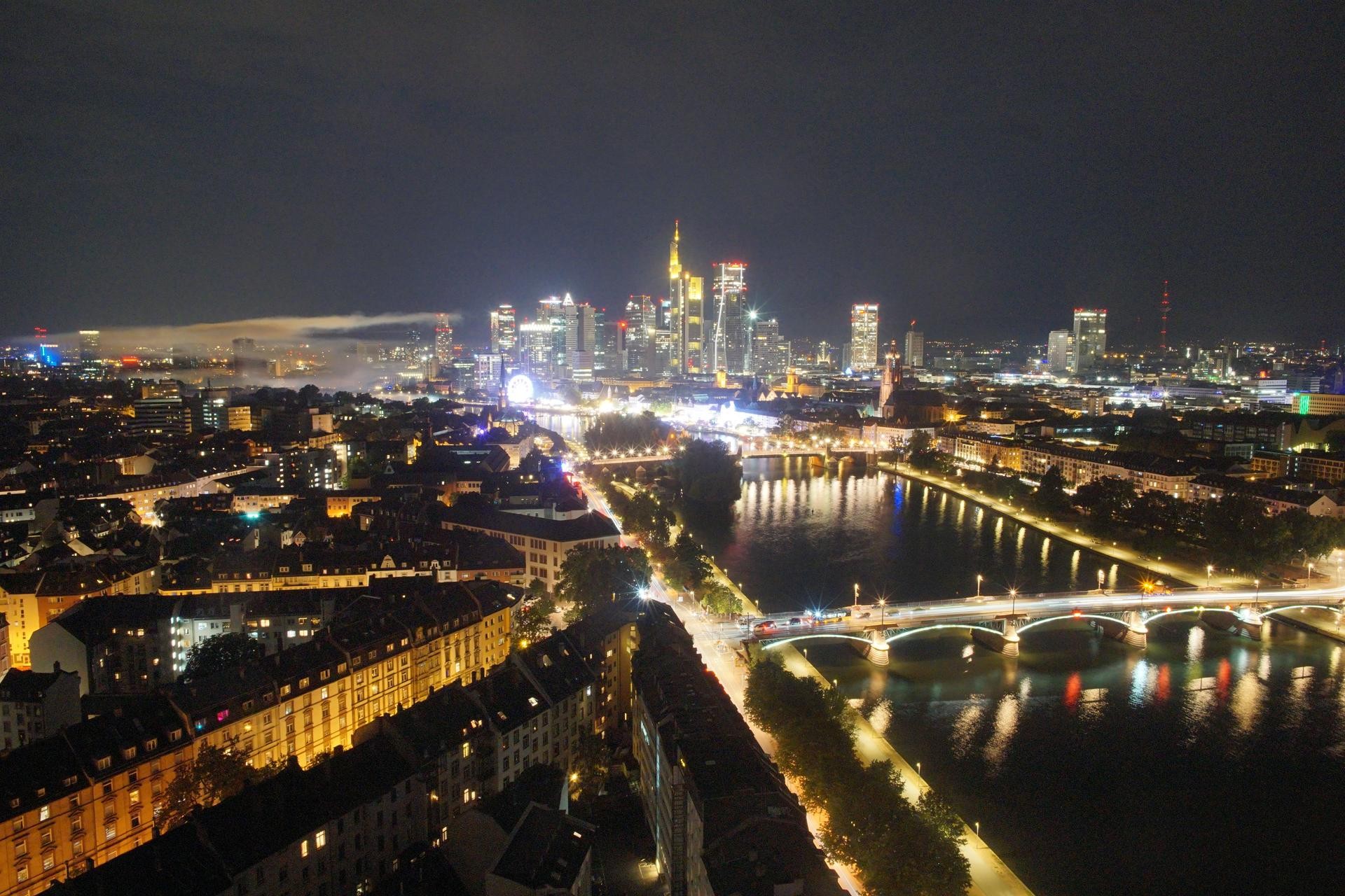 Archiv Foto Webcam Panoramablick auf die Skyline Frankfurt