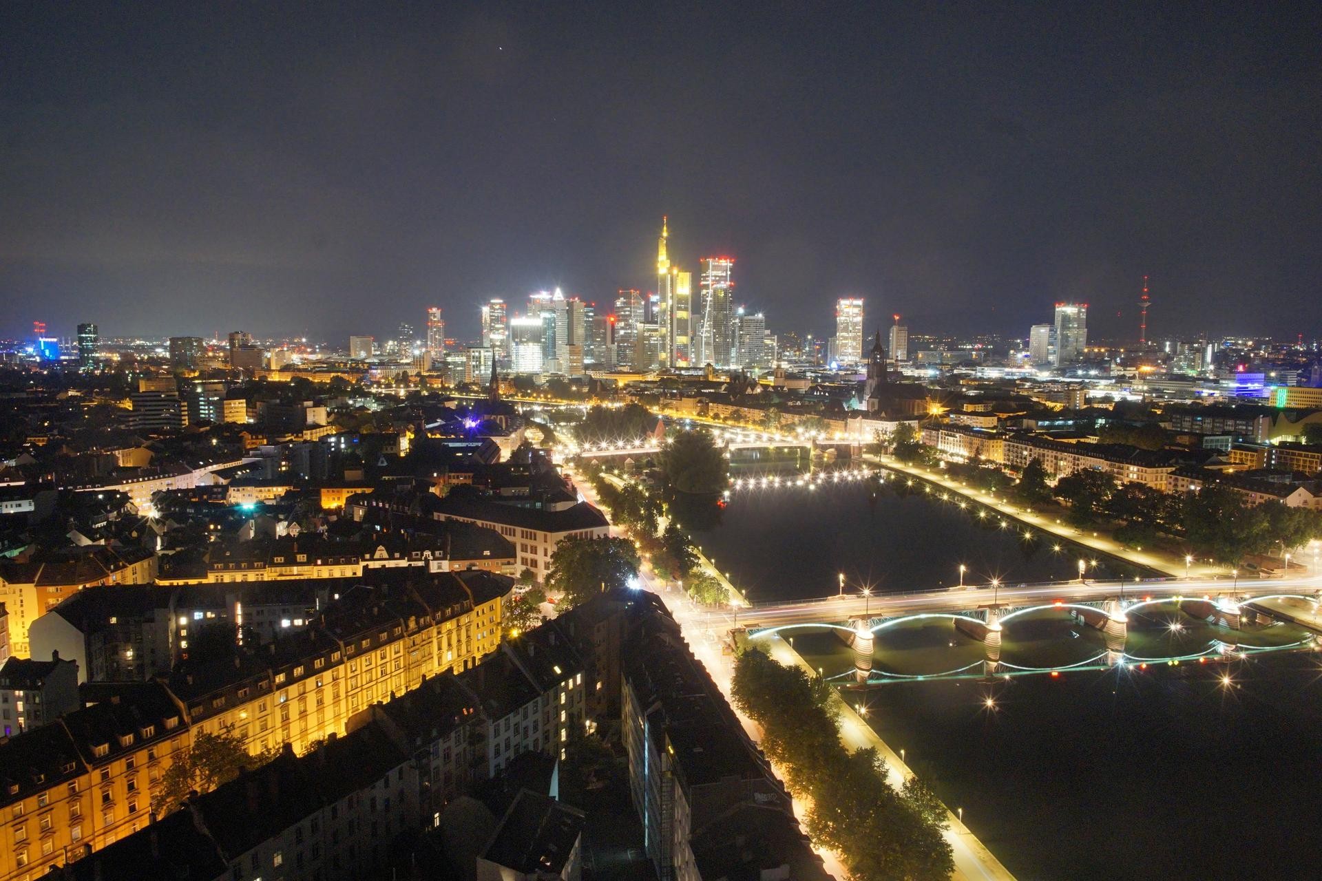 Archiv Foto Webcam Panoramablick auf die Skyline Frankfurt