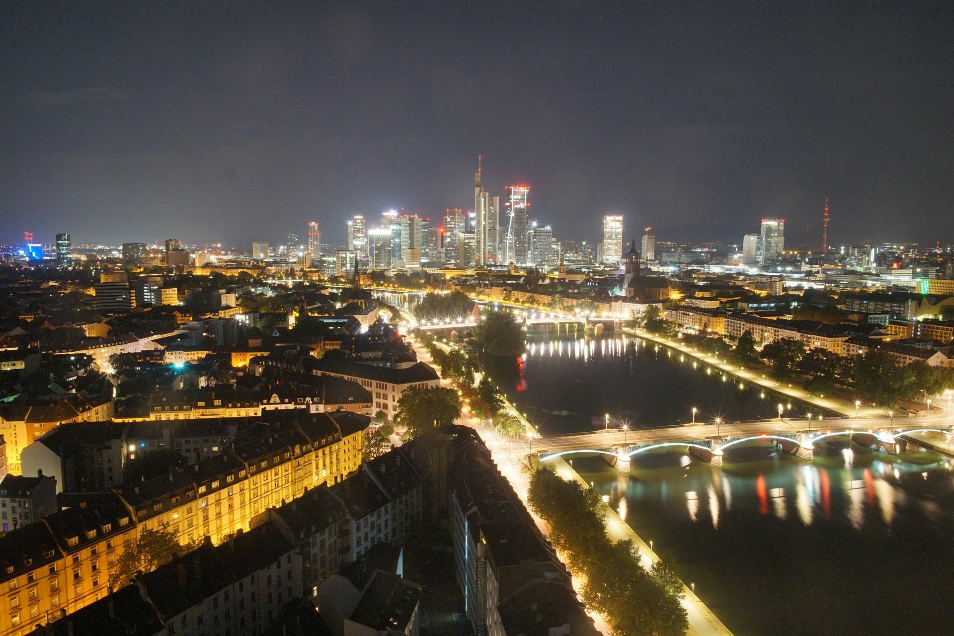 Archiv Foto Webcam Panoramablick auf die Skyline Frankfurt