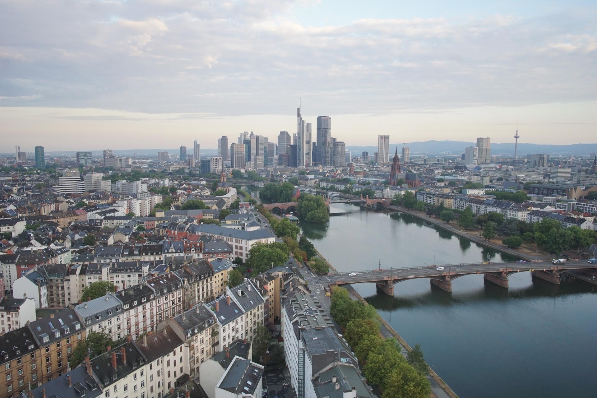 Archiv Foto Webcam Panoramablick auf die Skyline Frankfurt