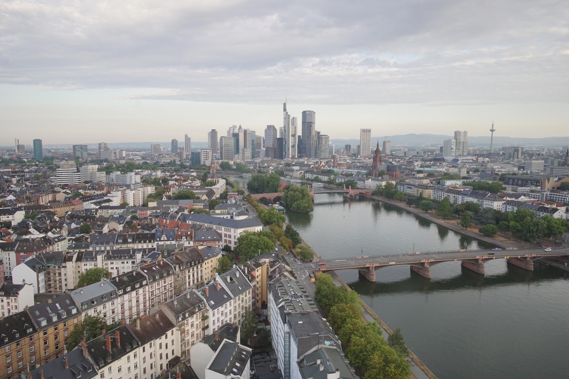 Archiv Foto Webcam Panoramablick auf die Skyline Frankfurt