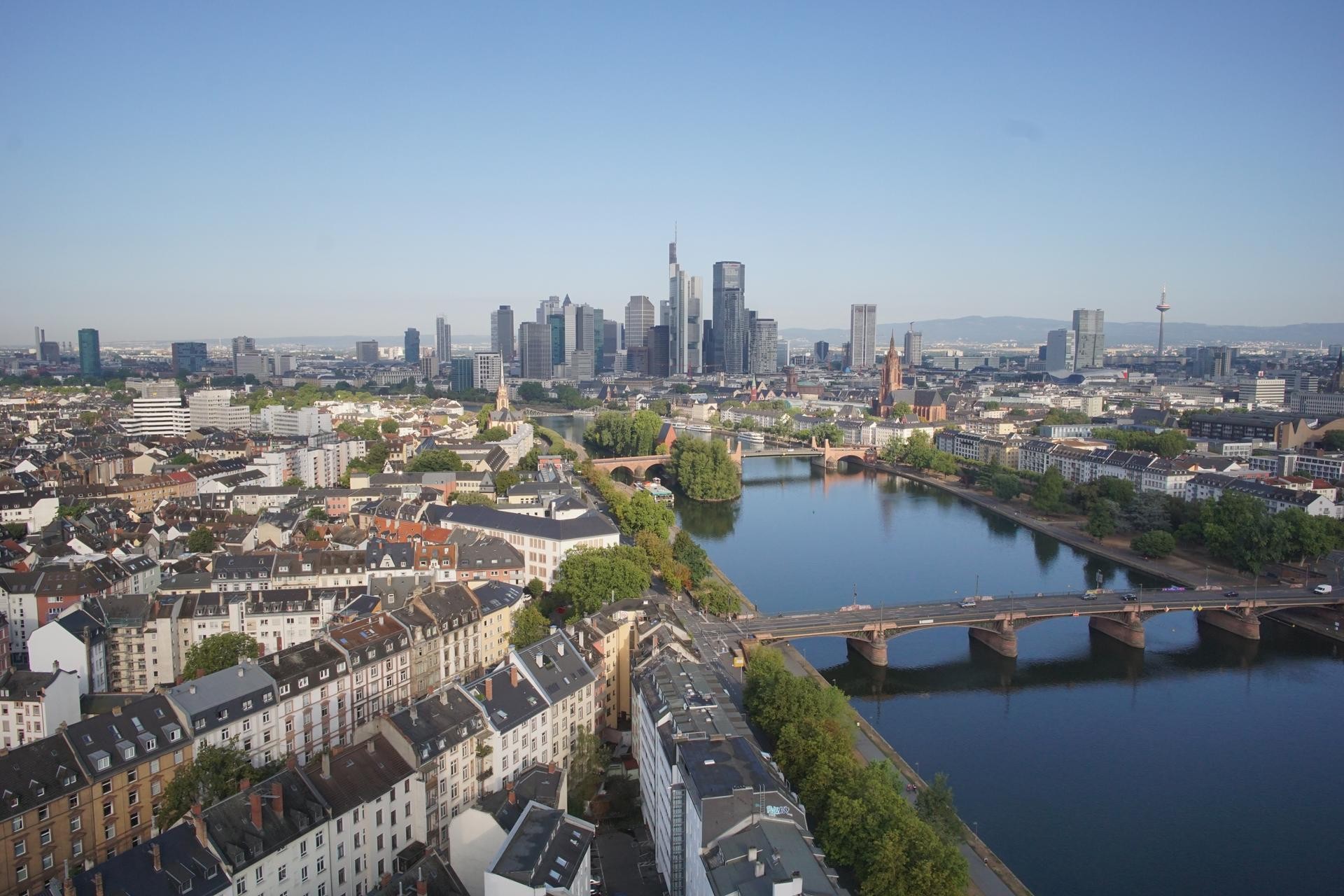 Archiv Foto Webcam Panoramablick auf die Skyline Frankfurt