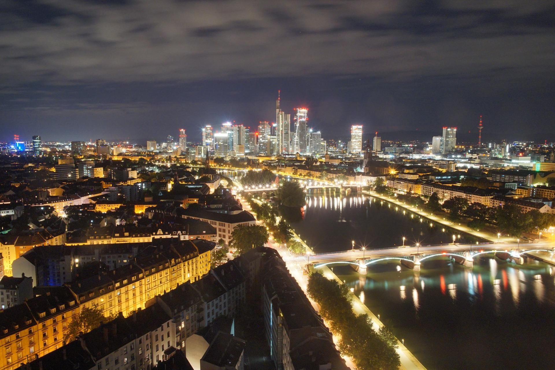 Archiv Foto Webcam Panoramablick auf die Skyline Frankfurt