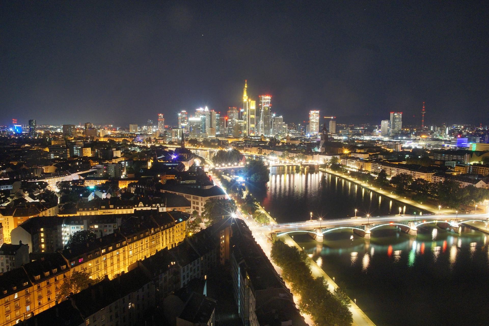 Archiv Foto Webcam Panoramablick auf die Skyline Frankfurt
