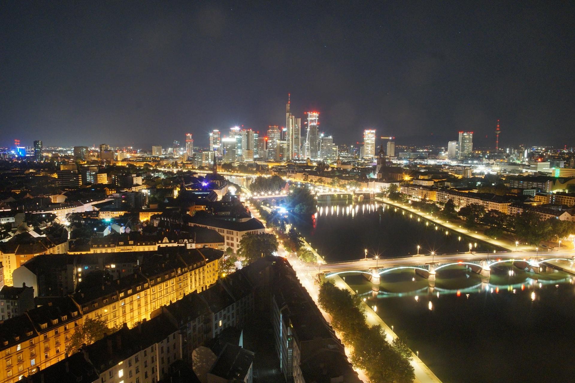 Archiv Foto Webcam Panoramablick auf die Skyline Frankfurt