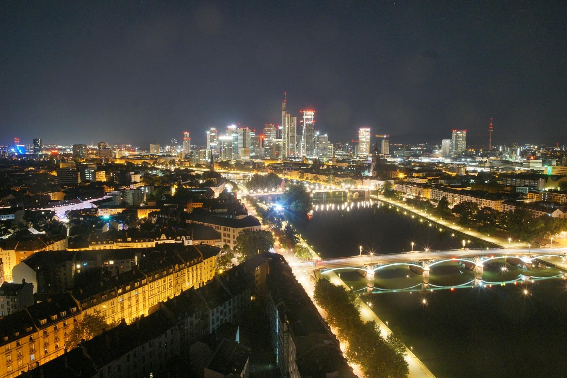 Archiv Foto Webcam Panoramablick auf die Skyline Frankfurt