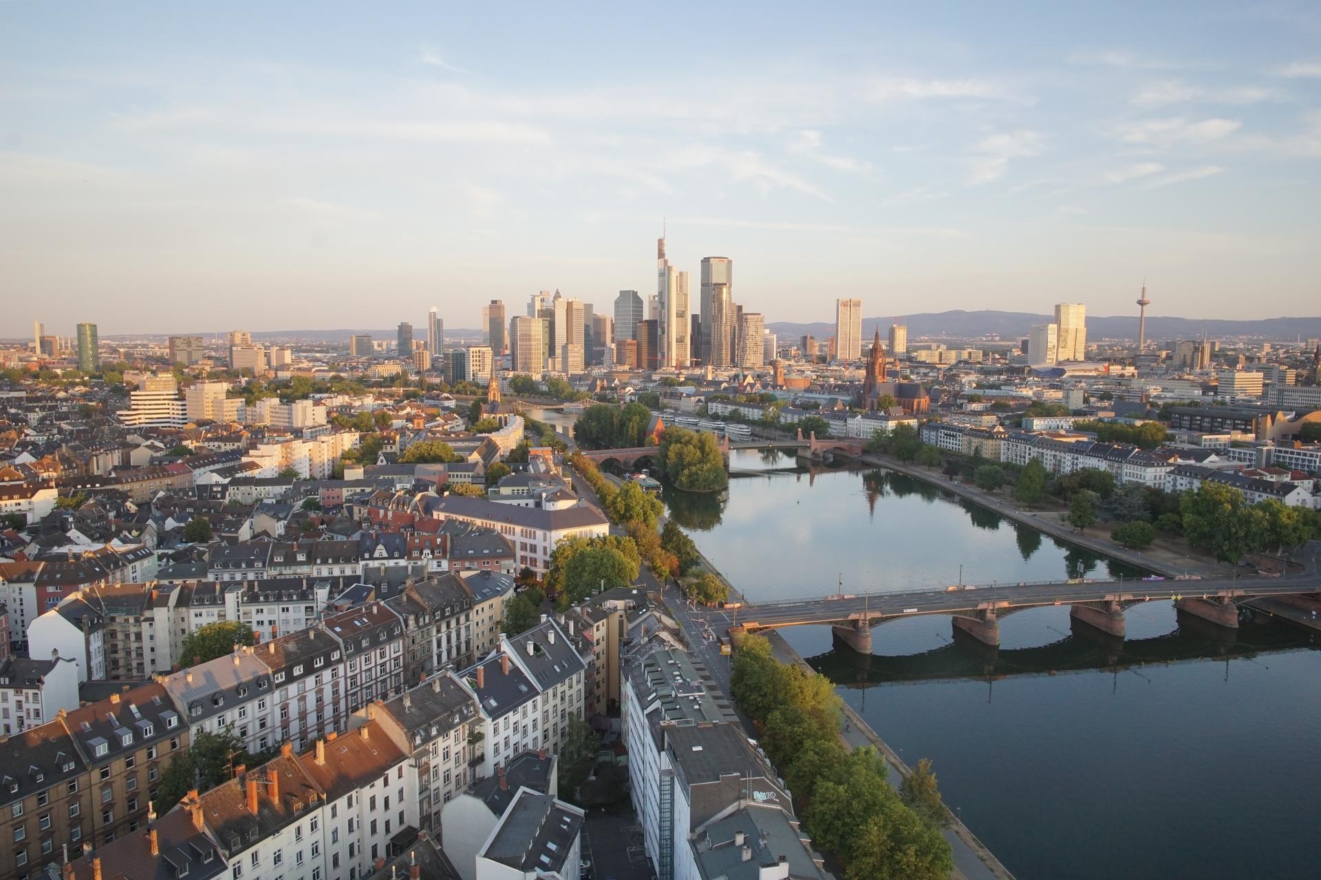 Archiv Foto Webcam Panoramablick auf die Skyline Frankfurt