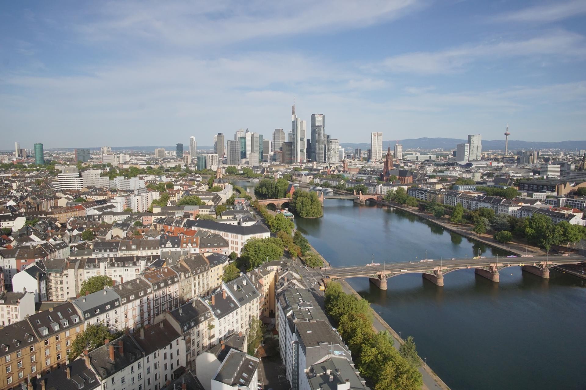 Archiv Foto Webcam Panoramablick auf die Skyline Frankfurt