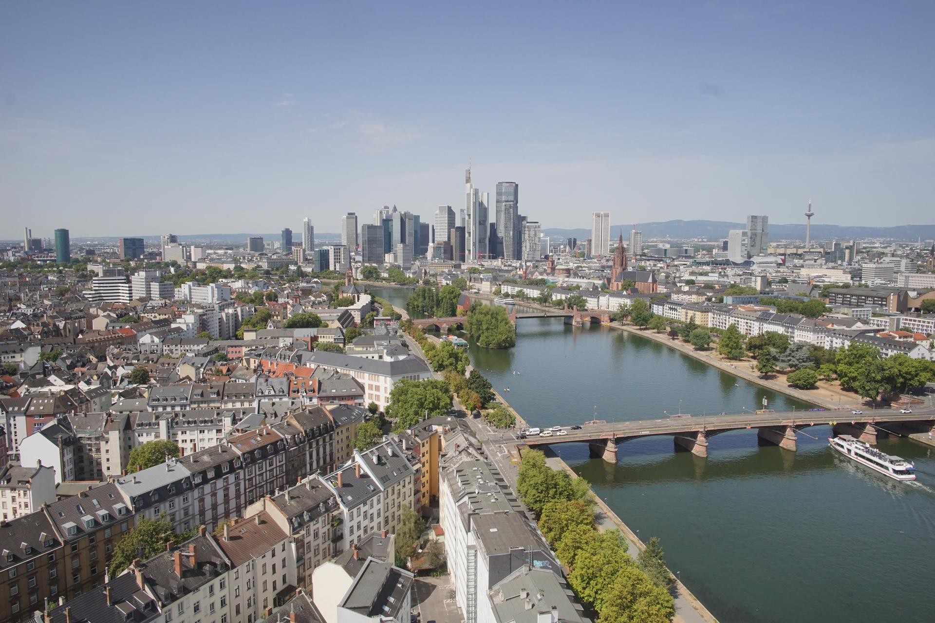 Archiv Foto Webcam Panoramablick auf die Skyline Frankfurt