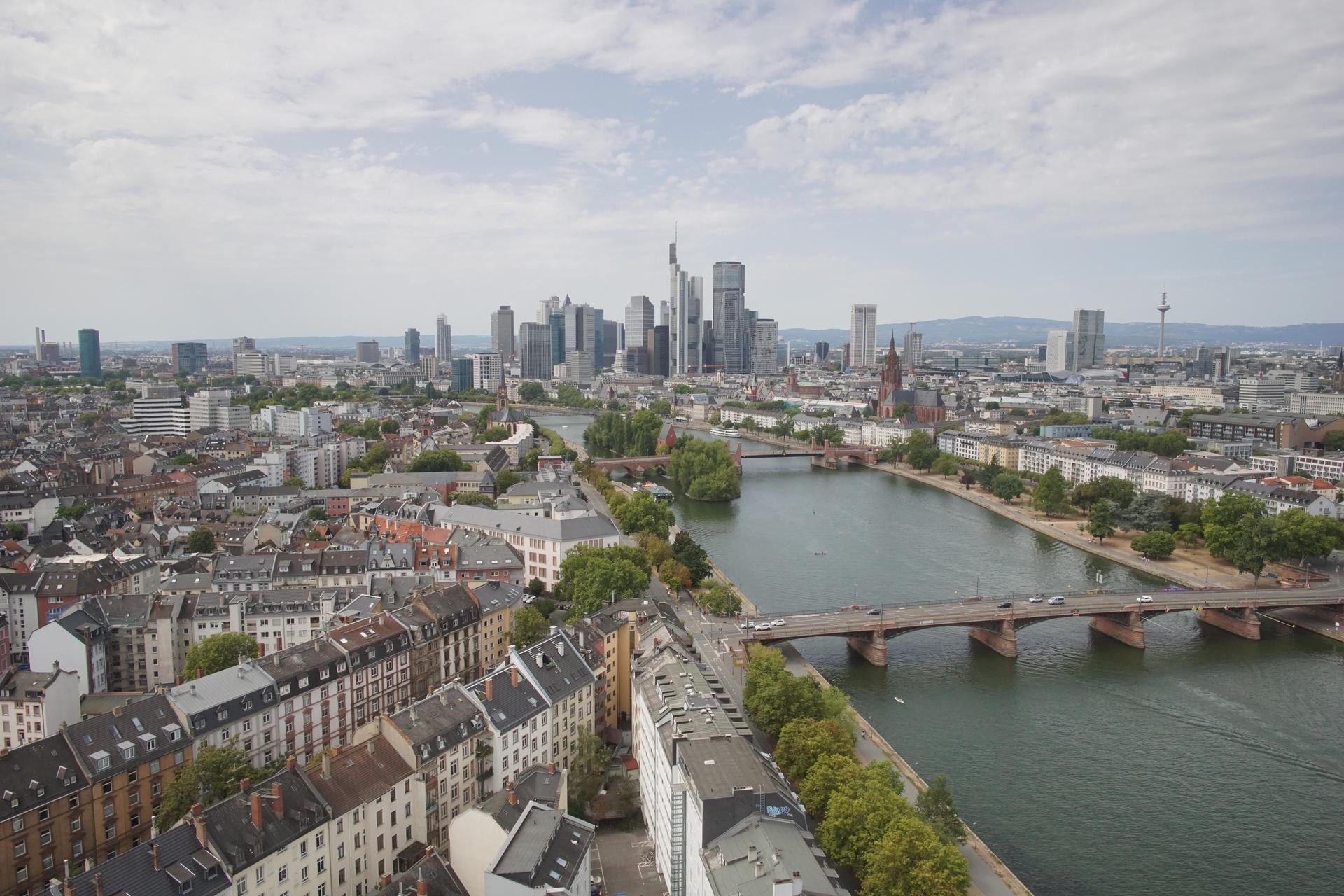 Archiv Foto Webcam Panoramablick auf die Skyline Frankfurt