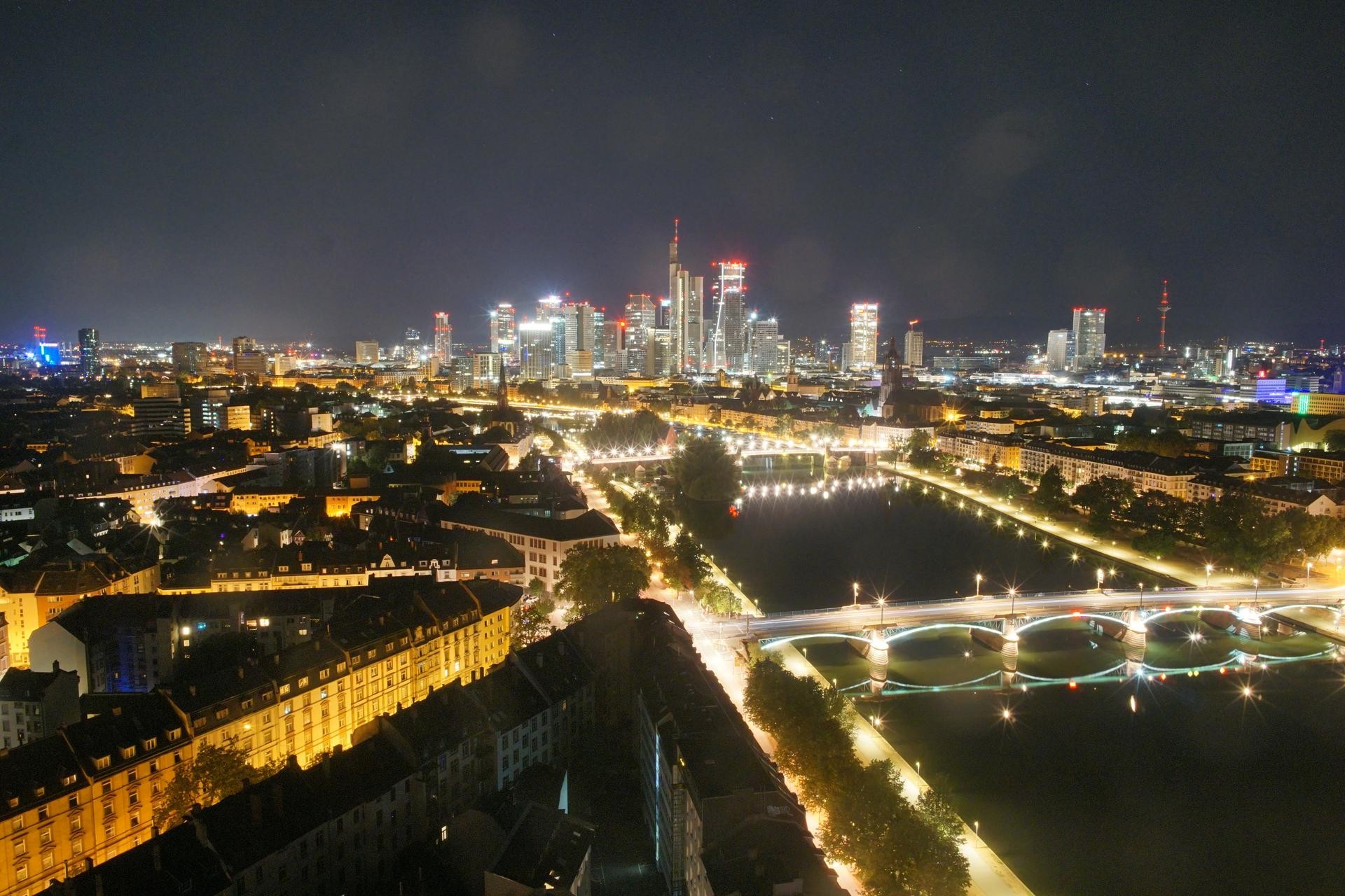 Archiv Foto Webcam Panoramablick auf die Skyline Frankfurt