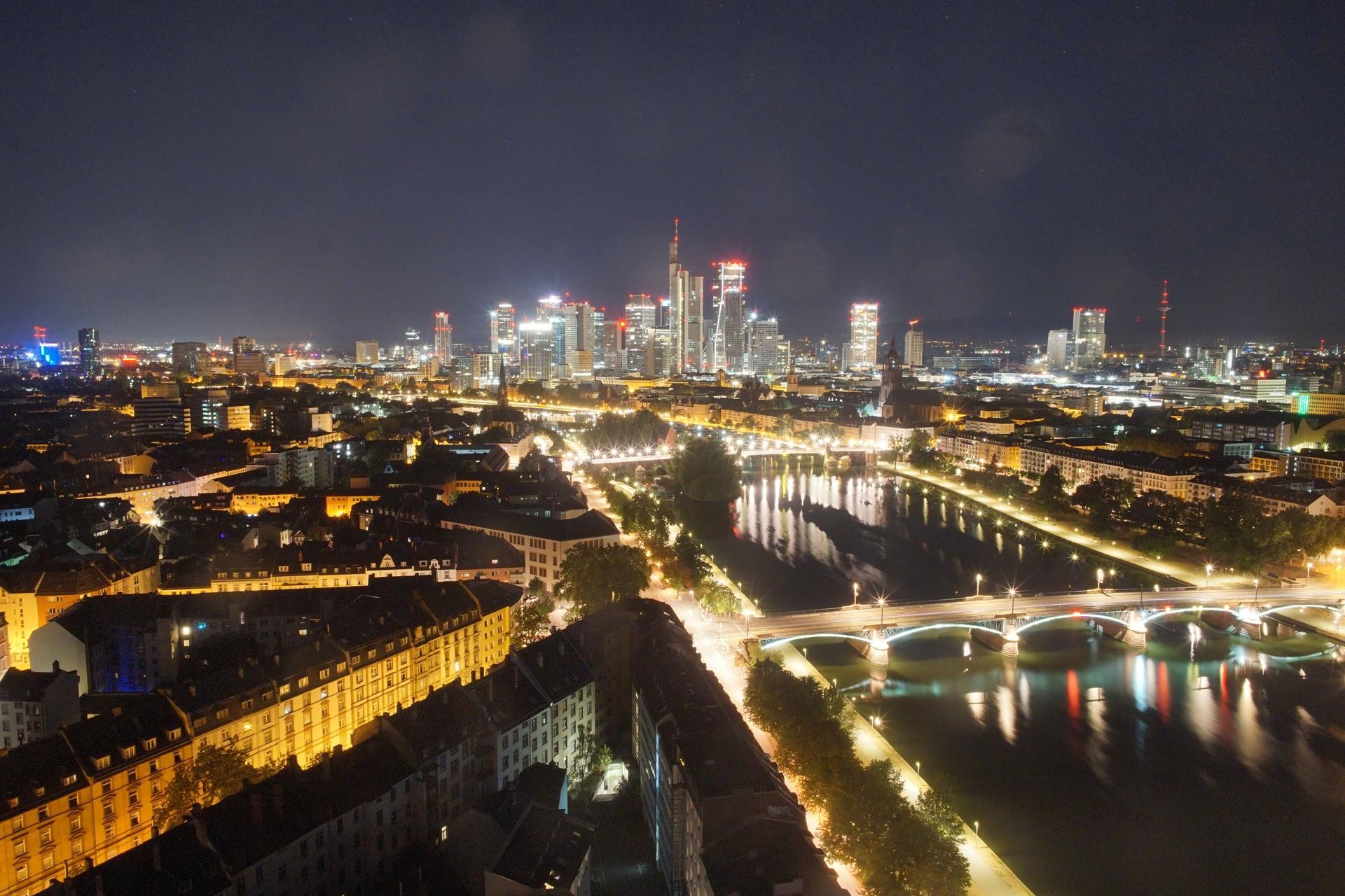 Archiv Foto Webcam Panoramablick auf die Skyline Frankfurt