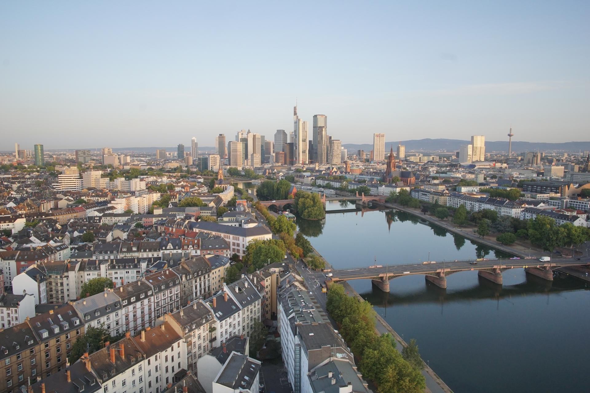 Archiv Foto Webcam Panoramablick auf die Skyline Frankfurt
