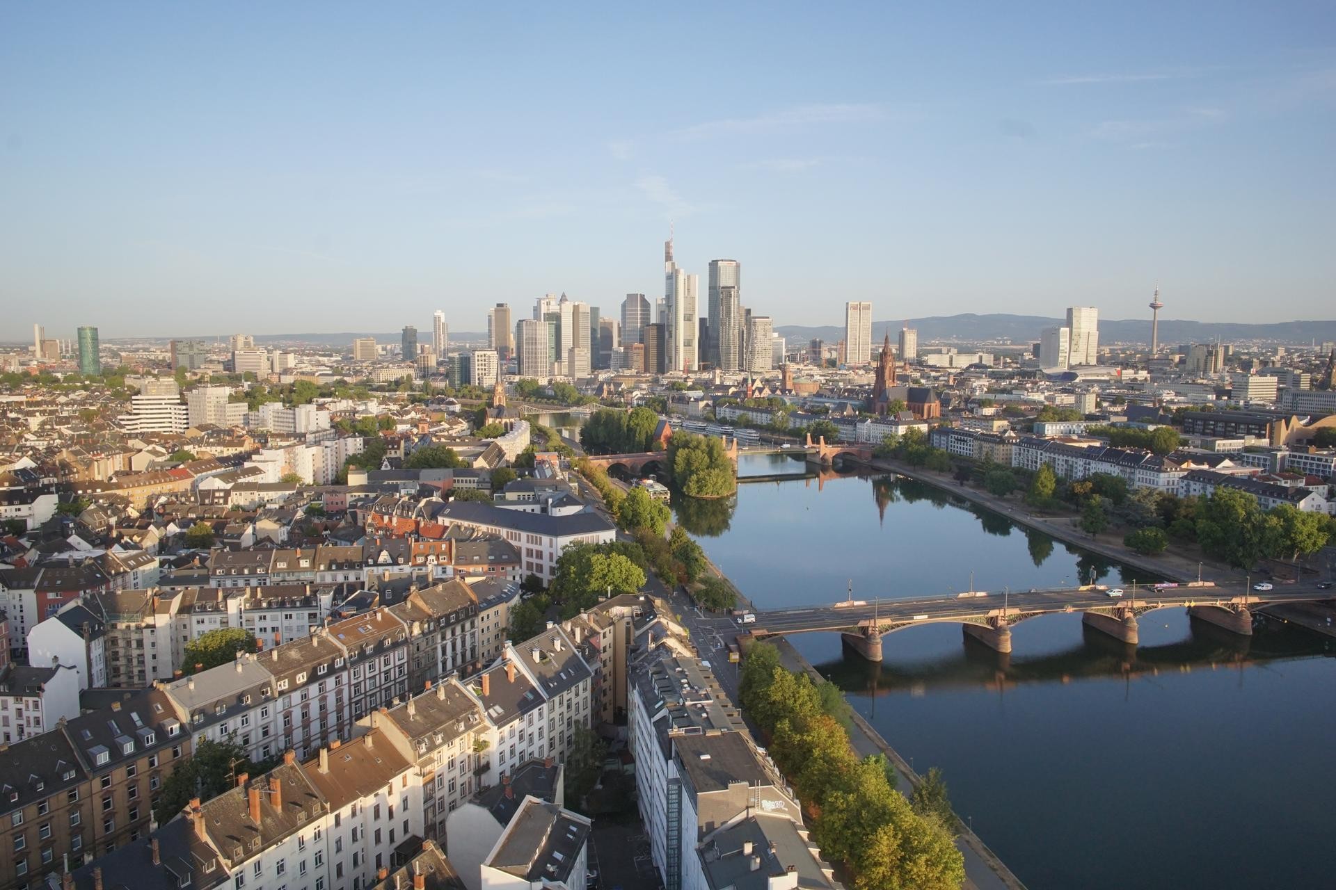 Archiv Foto Webcam Panoramablick auf die Skyline Frankfurt