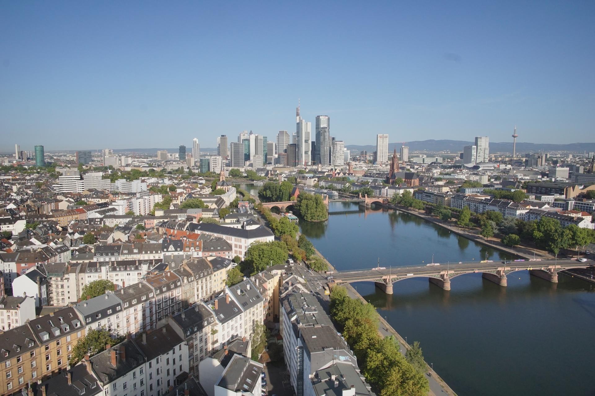 Archiv Foto Webcam Panoramablick auf die Skyline Frankfurt