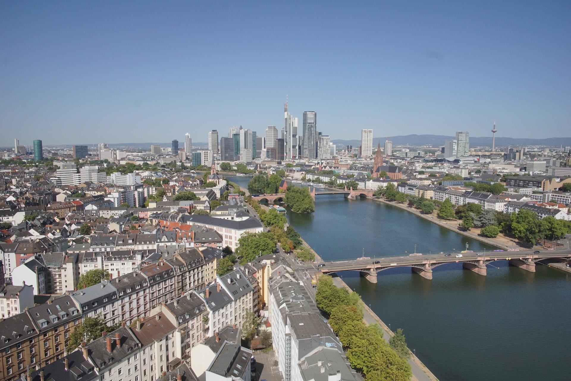 Archiv Foto Webcam Panoramablick auf die Skyline Frankfurt