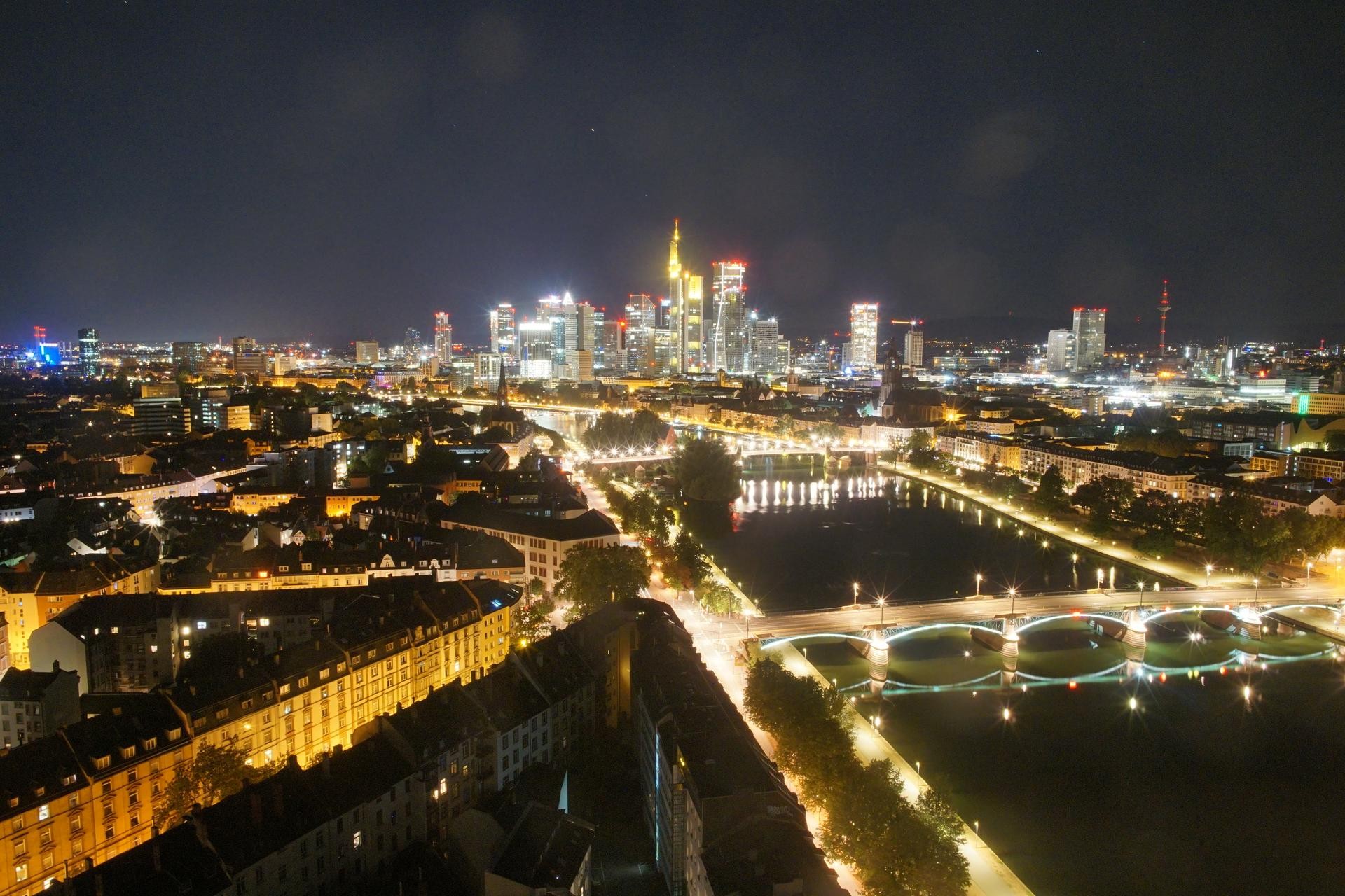 Archiv Foto Webcam Panoramablick auf die Skyline Frankfurt