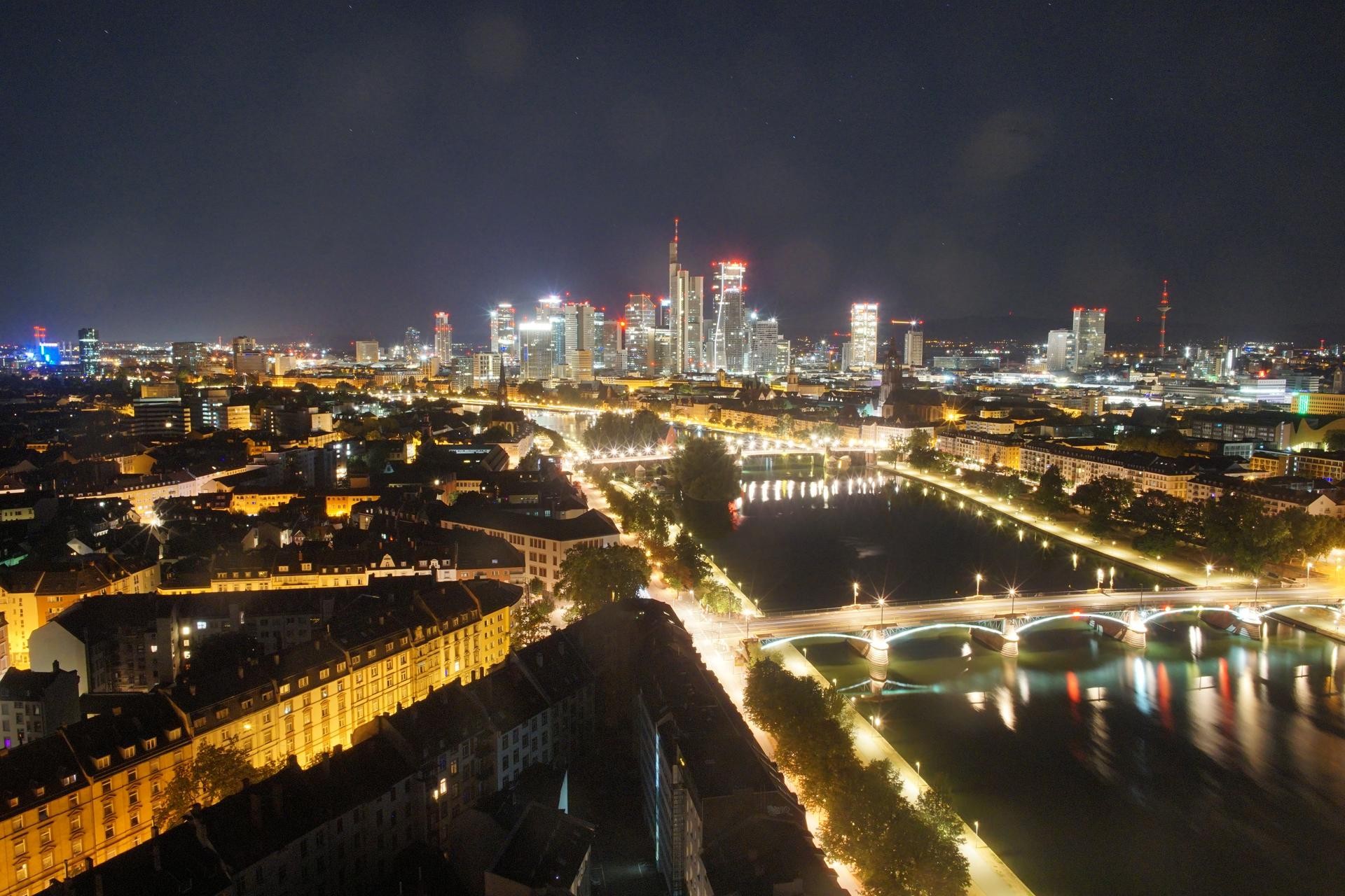 Archiv Foto Webcam Panoramablick auf die Skyline Frankfurt