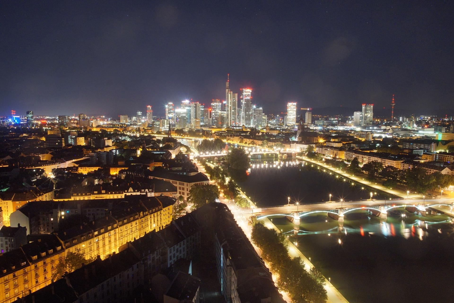 Archiv Foto Webcam Panoramablick auf die Skyline Frankfurt