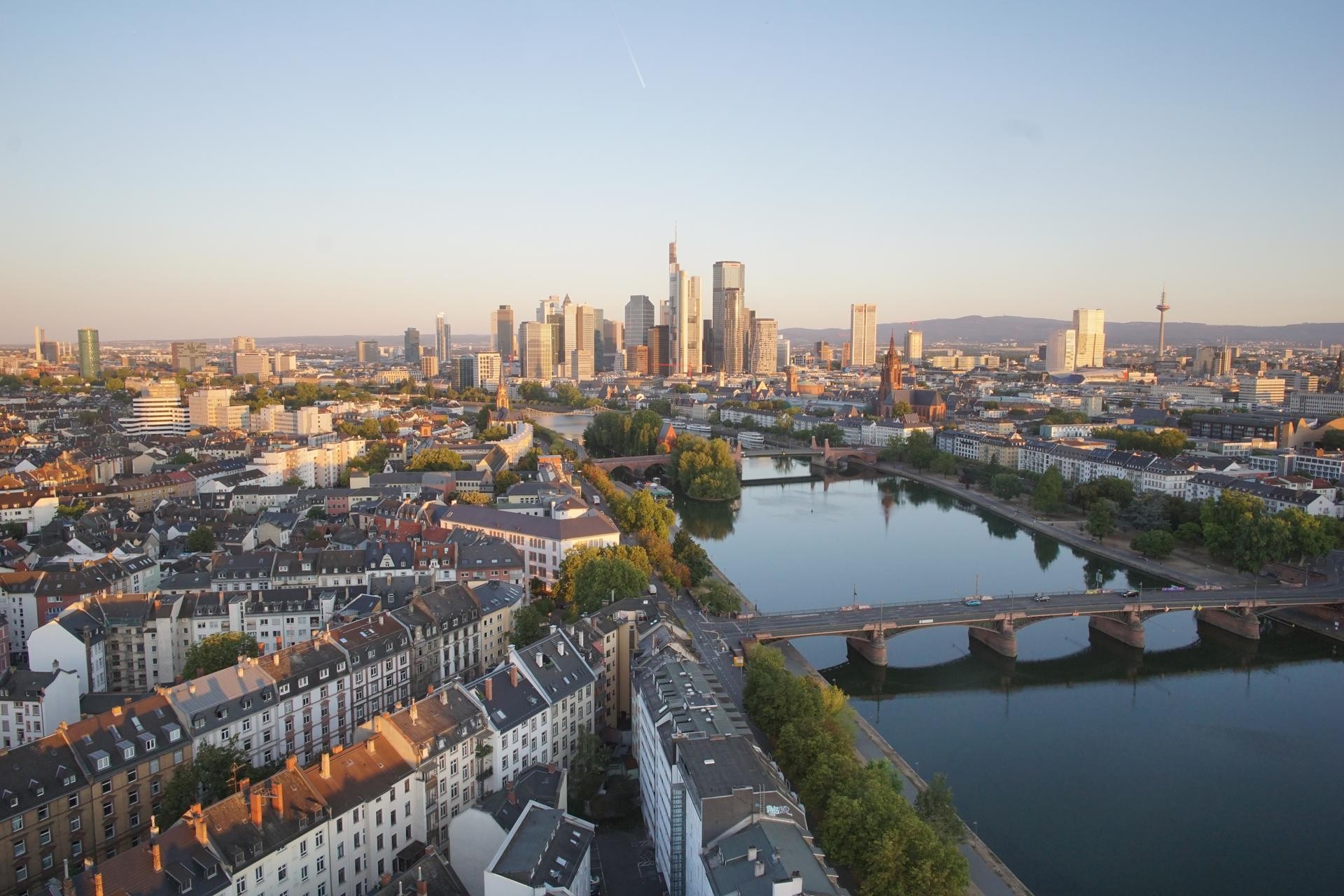 Archiv Foto Webcam Panoramablick auf die Skyline Frankfurt