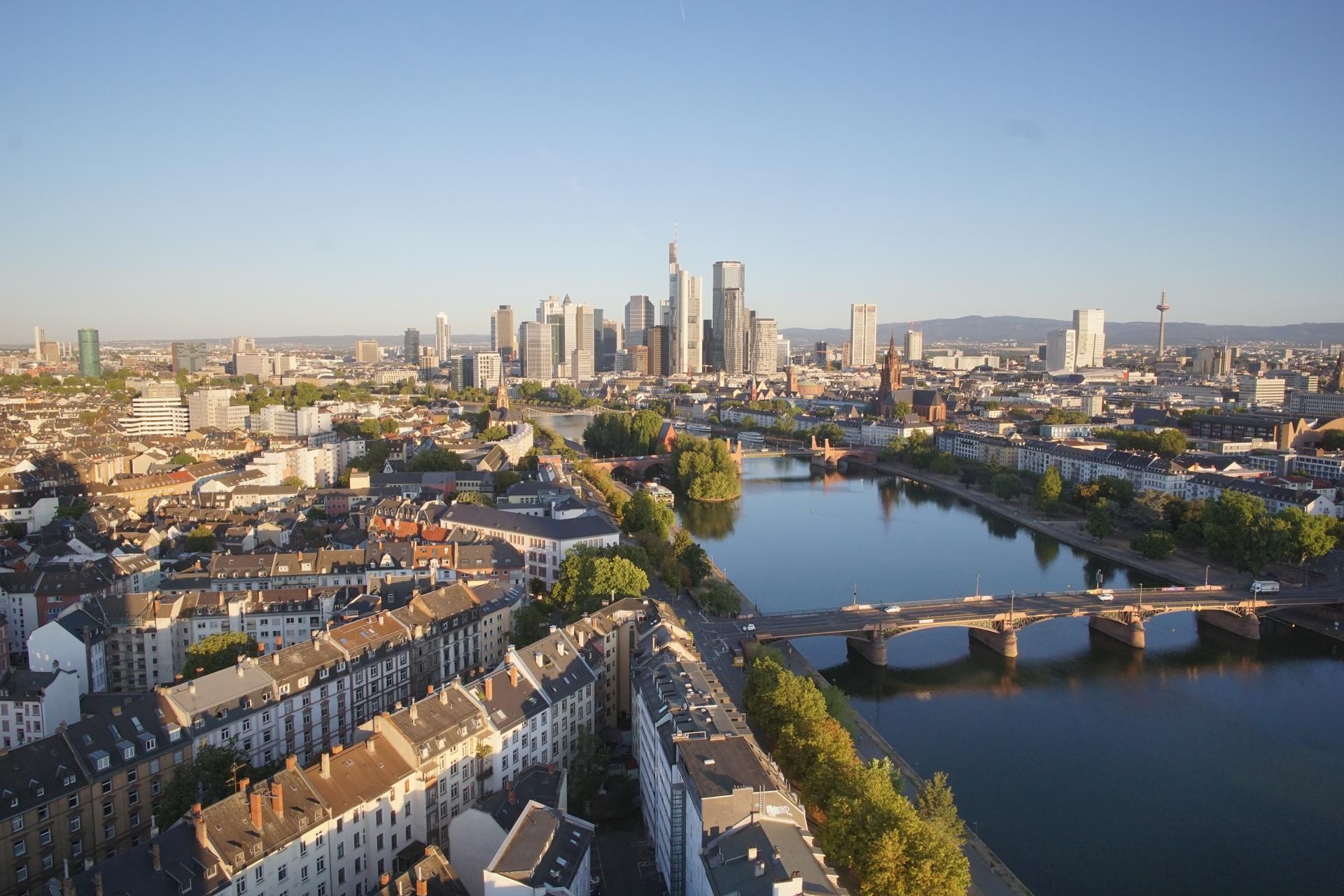 Archiv Foto Webcam Panoramablick auf die Skyline Frankfurt