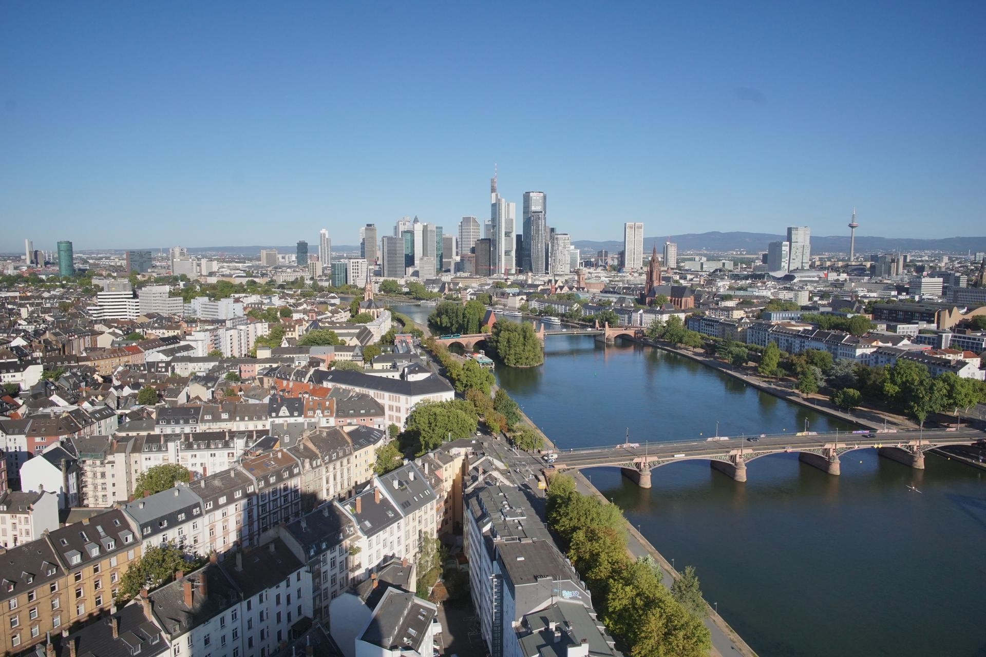 Archiv Foto Webcam Panoramablick auf die Skyline Frankfurt
