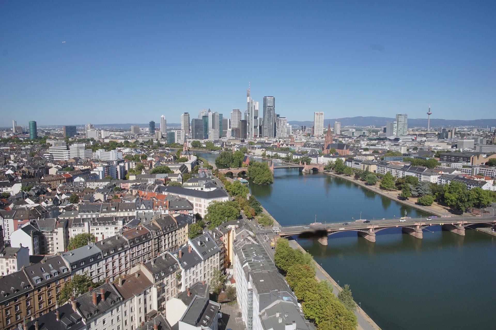 Archiv Foto Webcam Panoramablick auf die Skyline Frankfurt