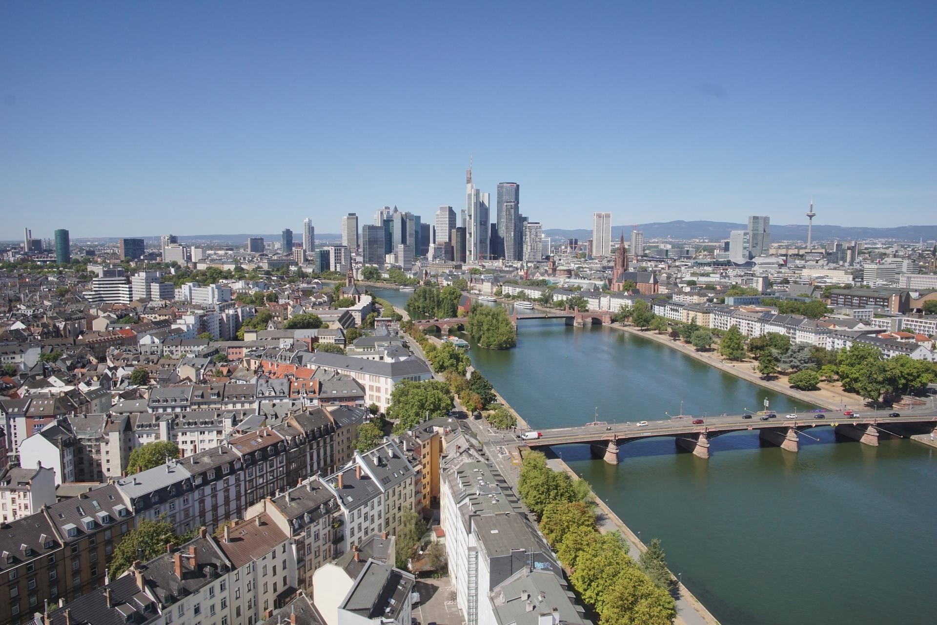 Archiv Foto Webcam Panoramablick auf die Skyline Frankfurt