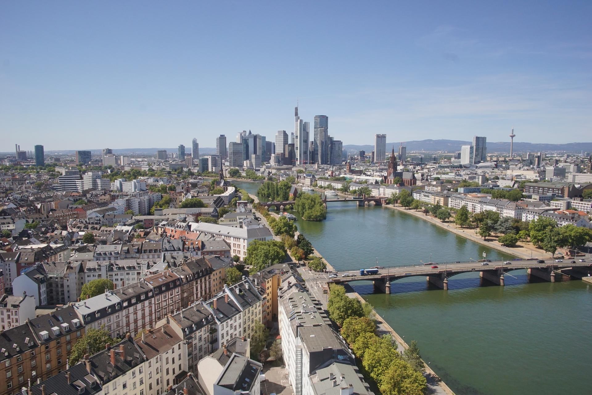 Archiv Foto Webcam Panoramablick auf die Skyline Frankfurt