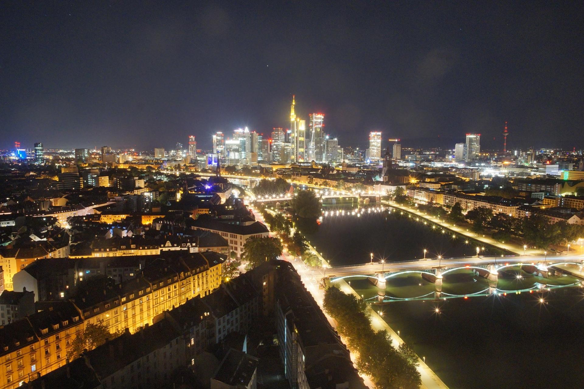 Archiv Foto Webcam Panoramablick auf die Skyline Frankfurt