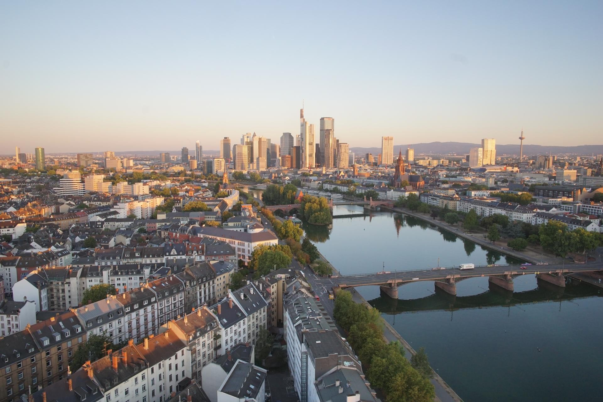 Archiv Foto Webcam Panoramablick auf die Skyline Frankfurt