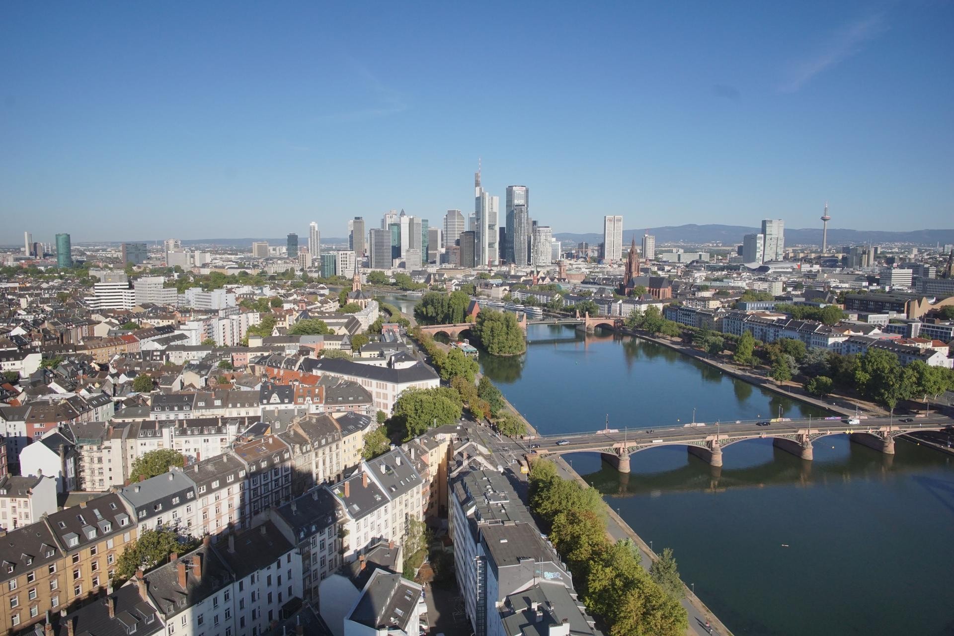 Archiv Foto Webcam Panoramablick auf die Skyline Frankfurt