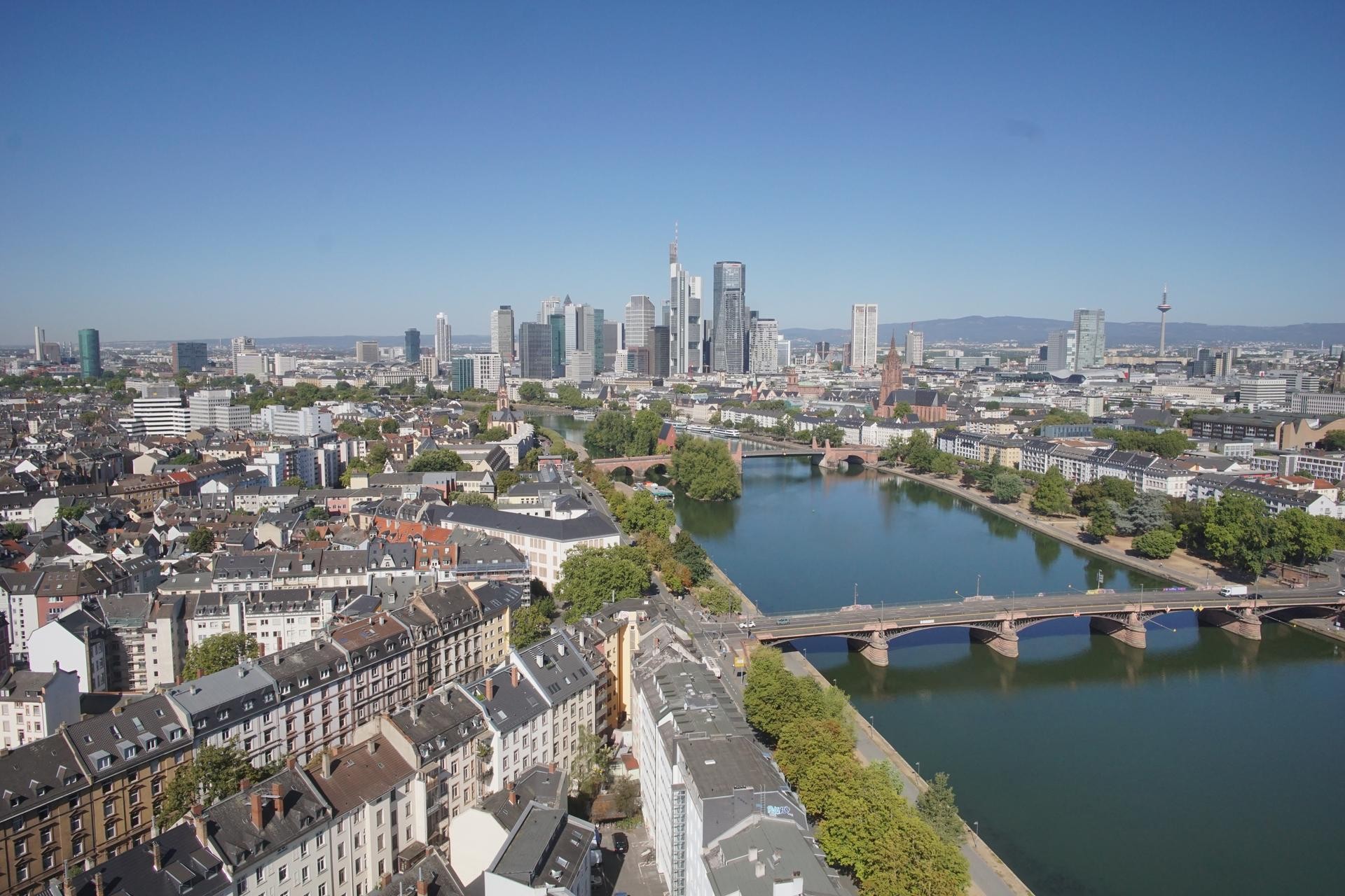 Archiv Foto Webcam Panoramablick auf die Skyline Frankfurt