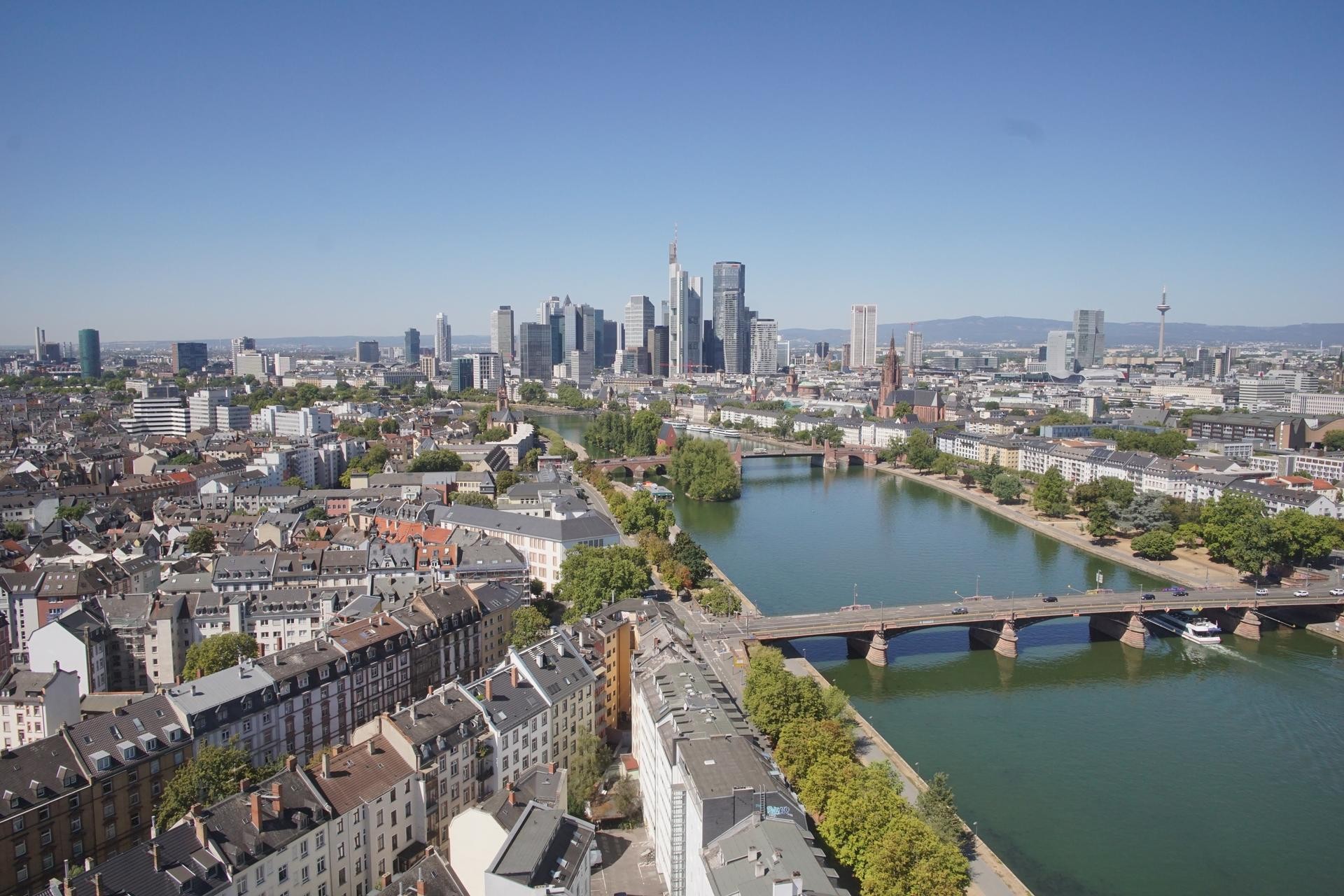 Archiv Foto Webcam Panoramablick auf die Skyline Frankfurt