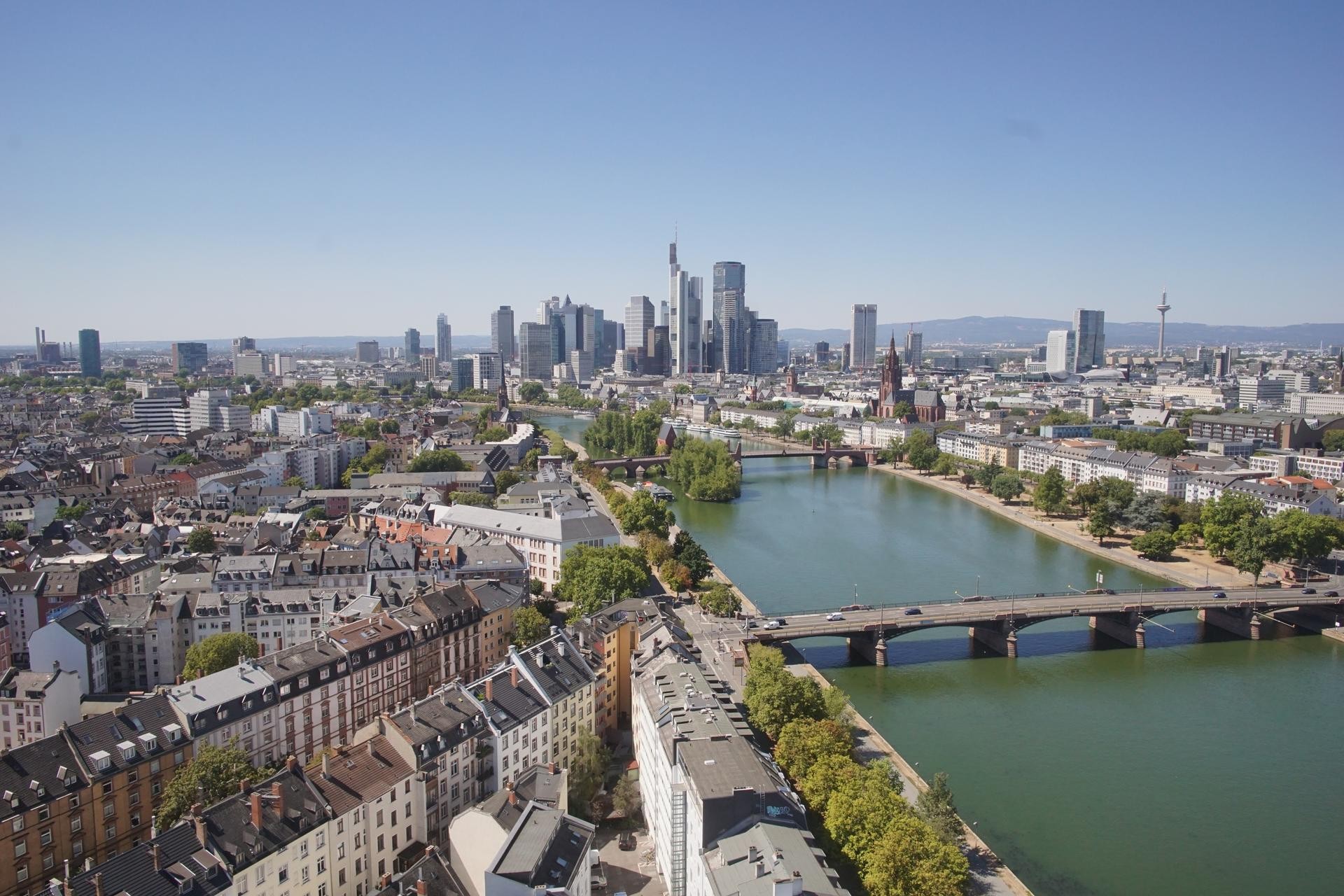 Archiv Foto Webcam Panoramablick auf die Skyline Frankfurt