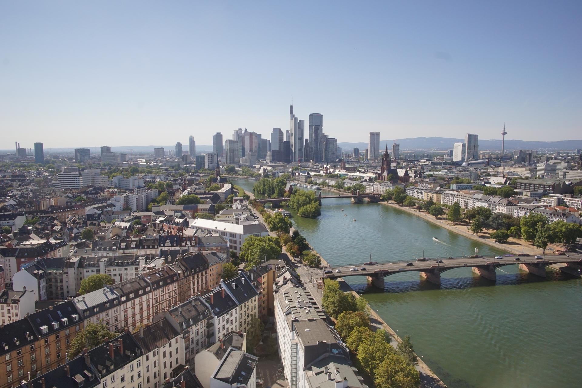 Archiv Foto Webcam Panoramablick auf die Skyline Frankfurt