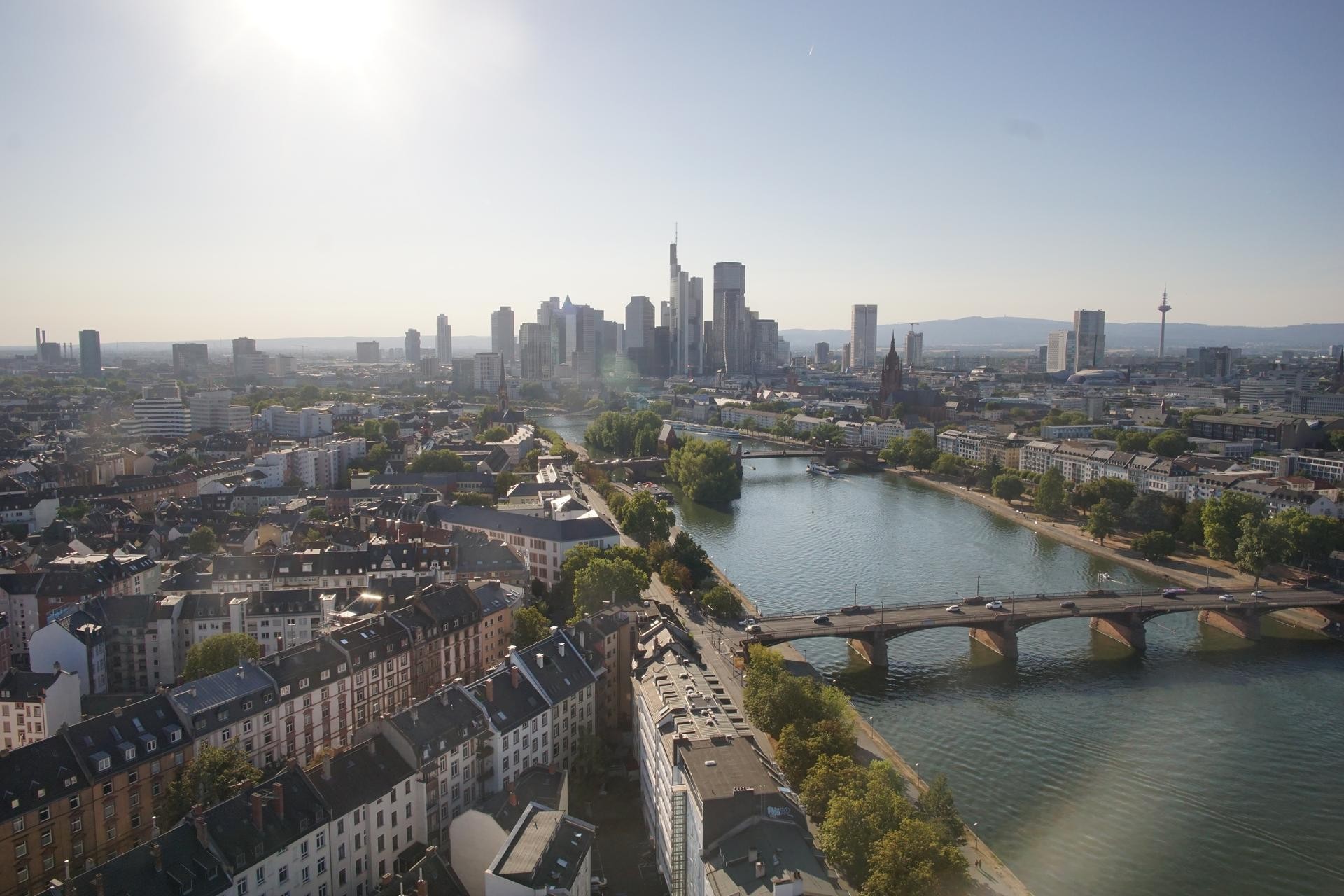 Archiv Foto Webcam Panoramablick auf die Skyline Frankfurt