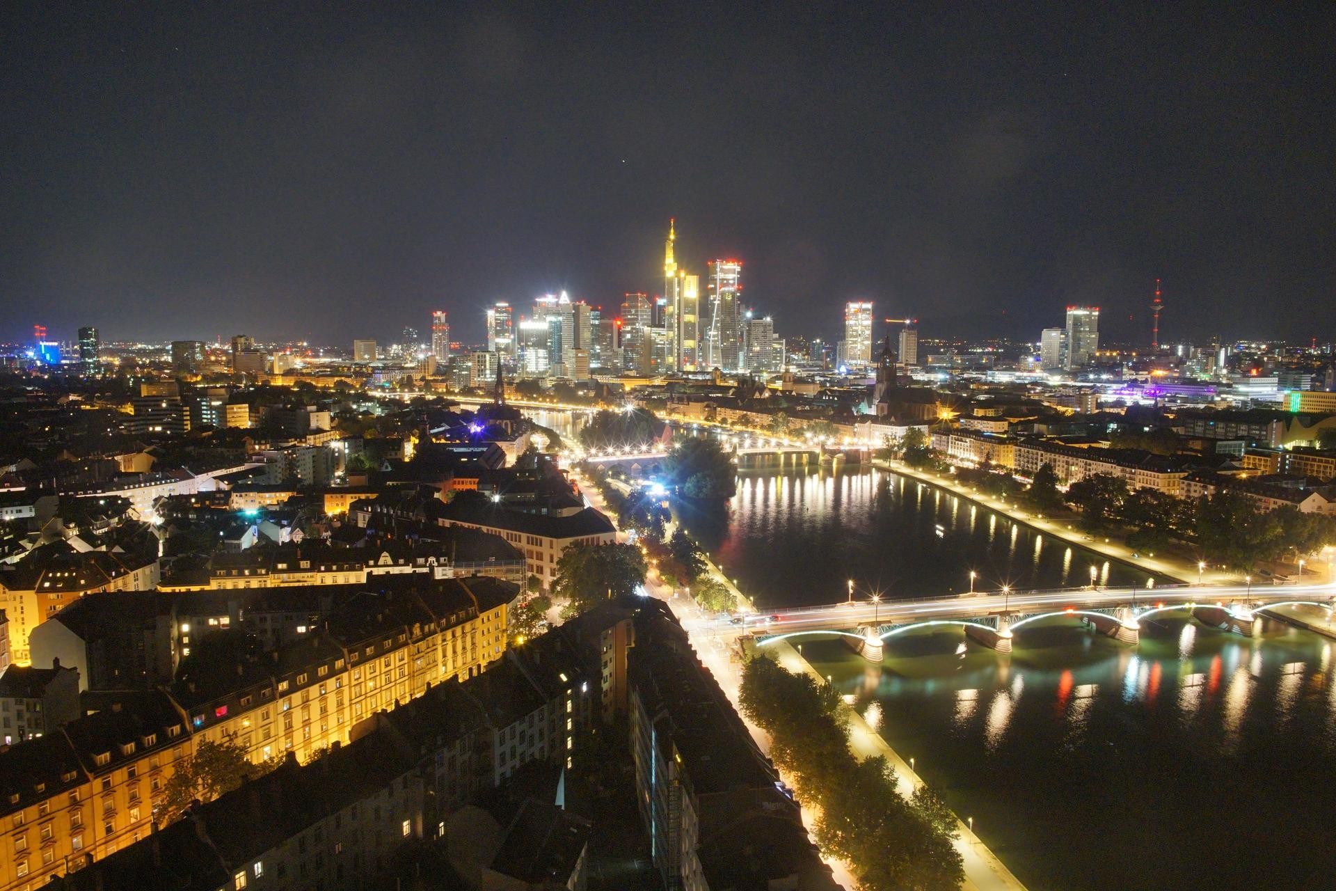 Archiv Foto Webcam Panoramablick auf die Skyline Frankfurt