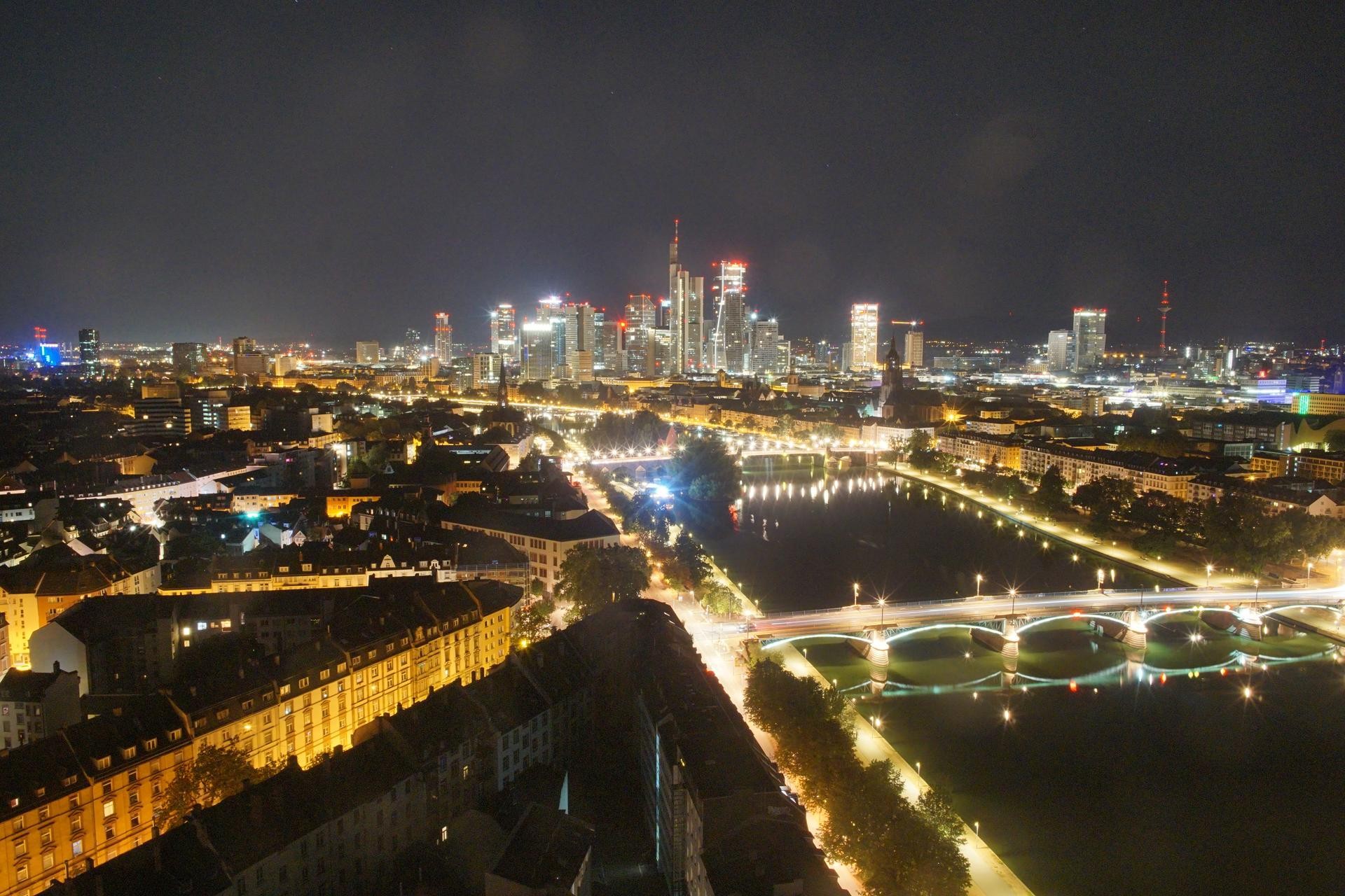 Archiv Foto Webcam Panoramablick auf die Skyline Frankfurt