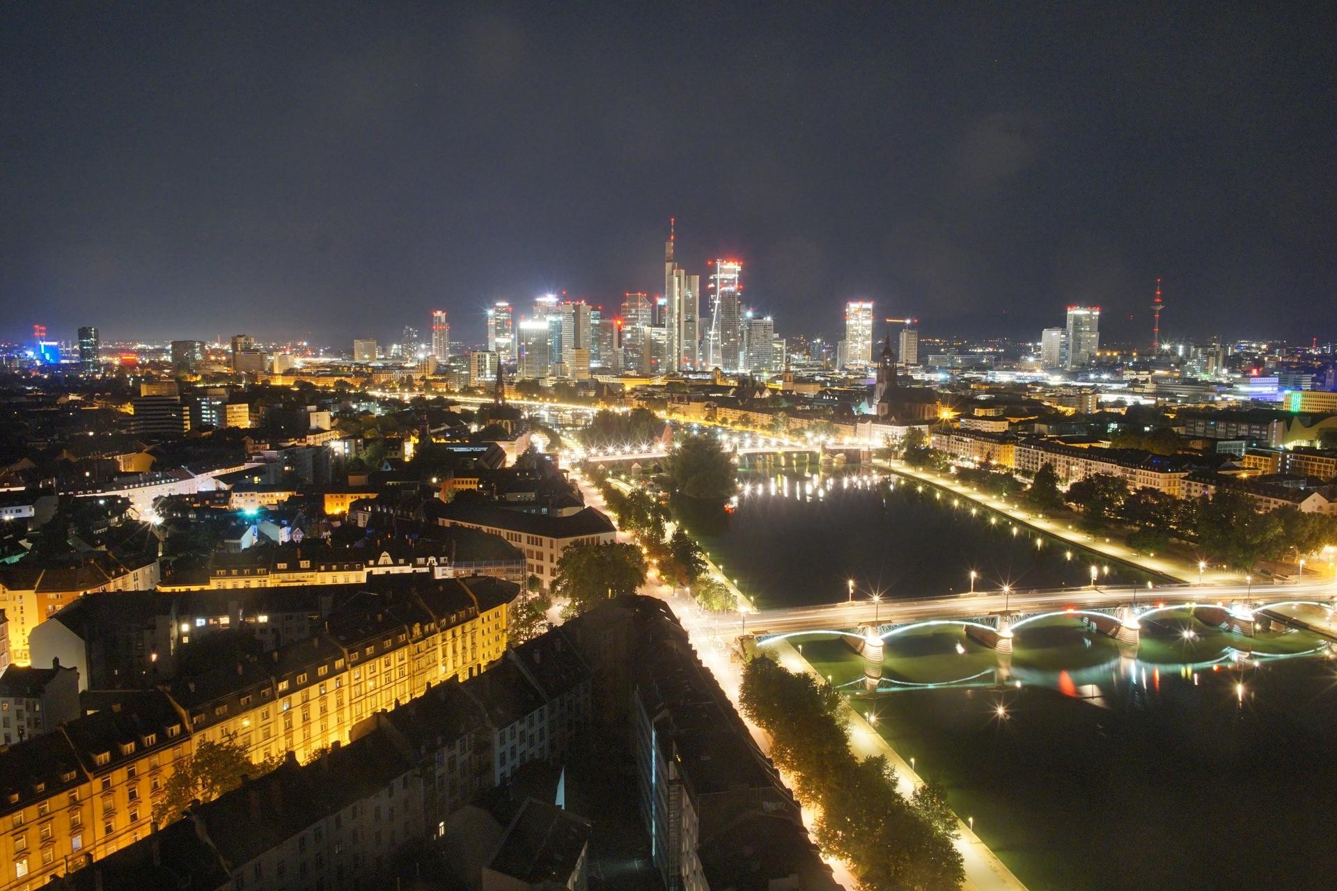 Archiv Foto Webcam Panoramablick auf die Skyline Frankfurt