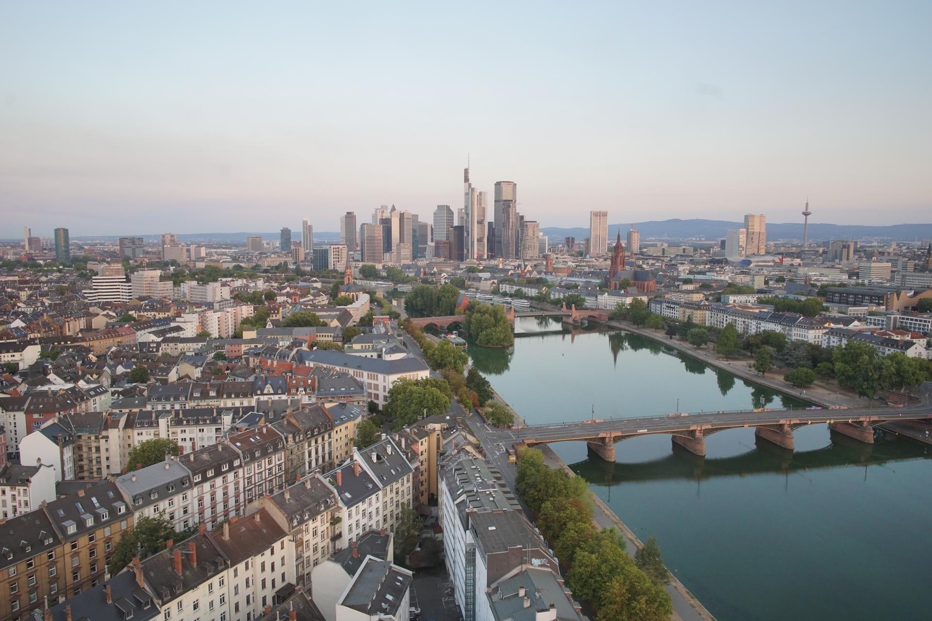 Archiv Foto Webcam Panoramablick auf die Skyline Frankfurt