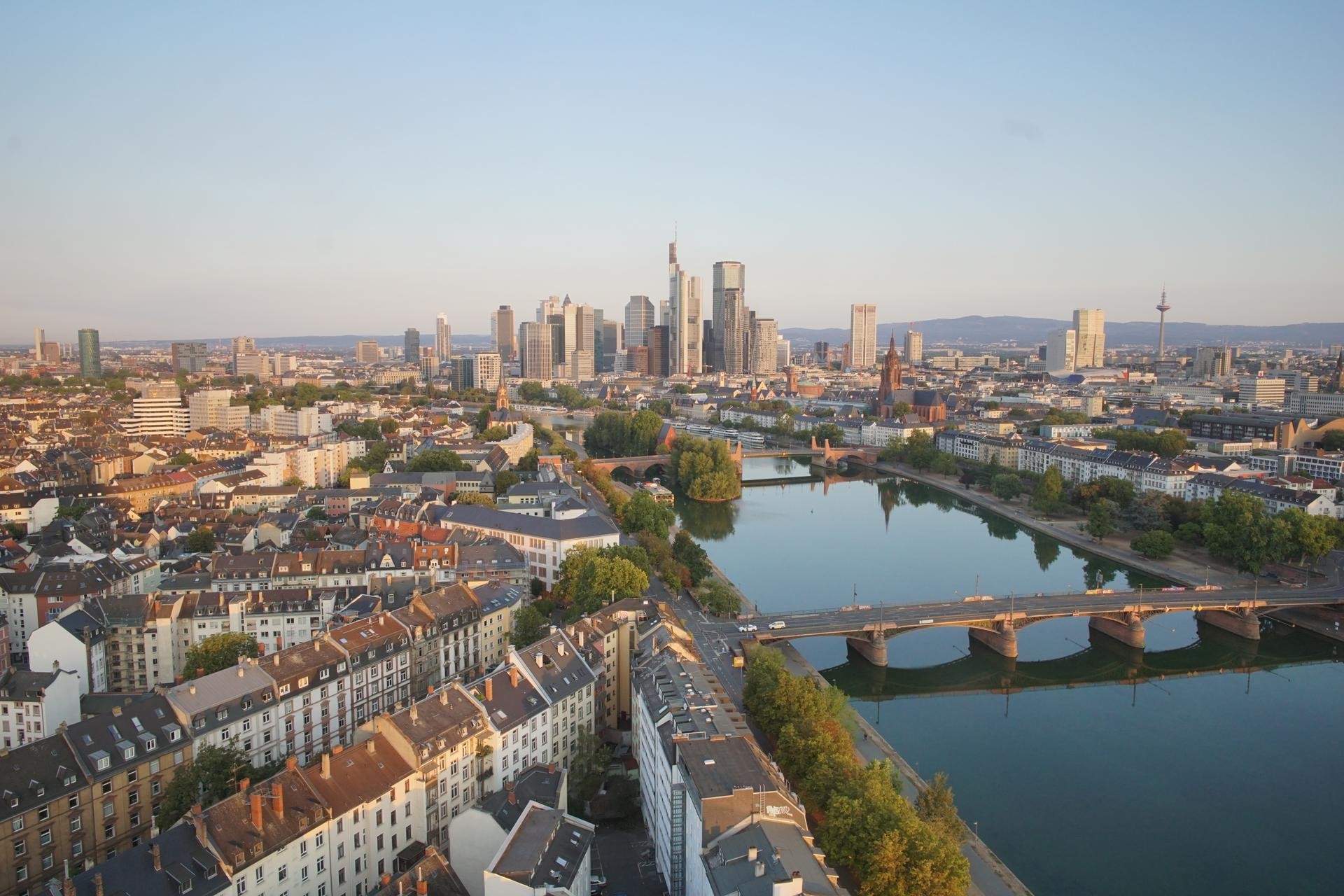 Archiv Foto Webcam Panoramablick auf die Skyline Frankfurt