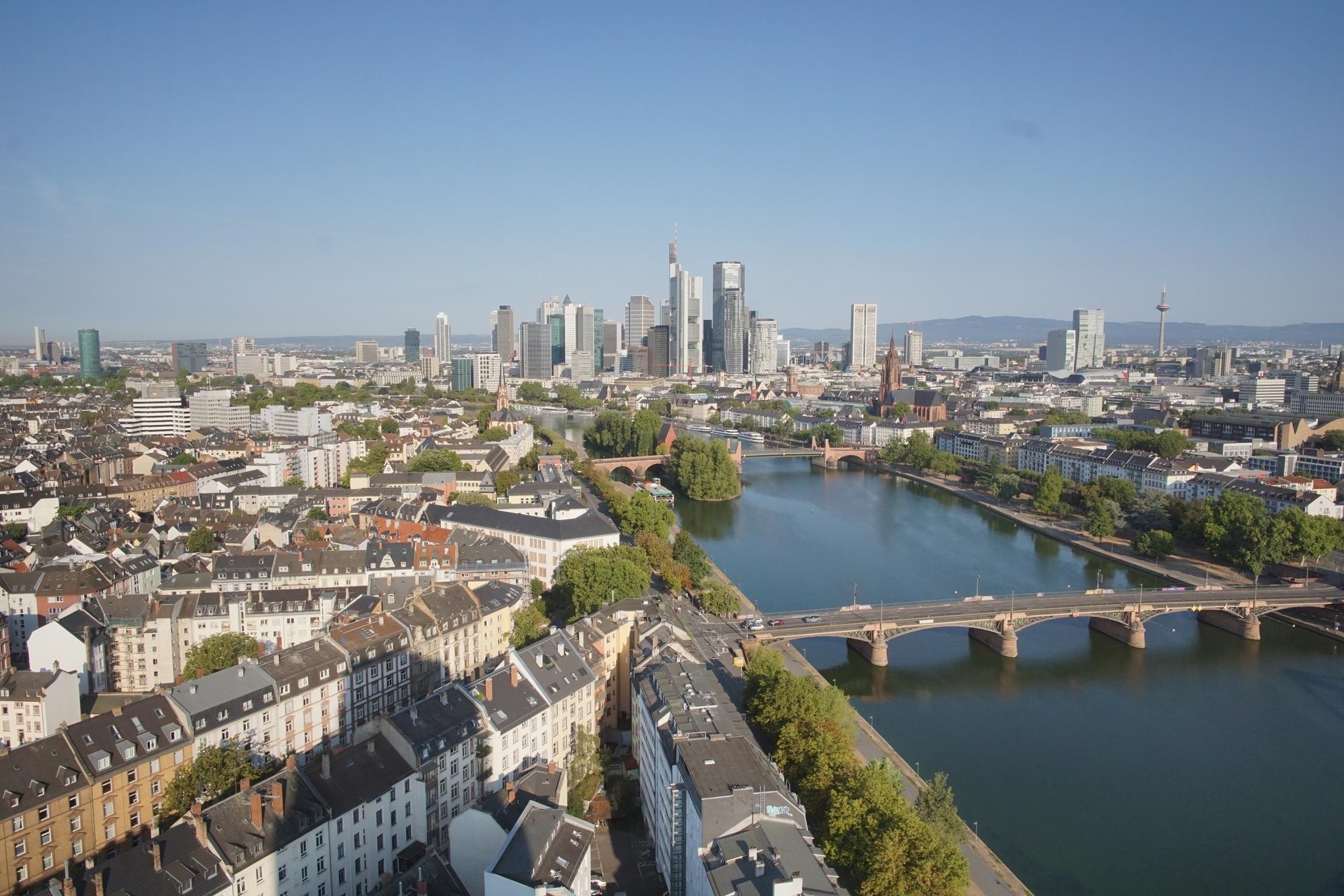 Archiv Foto Webcam Panoramablick auf die Skyline Frankfurt