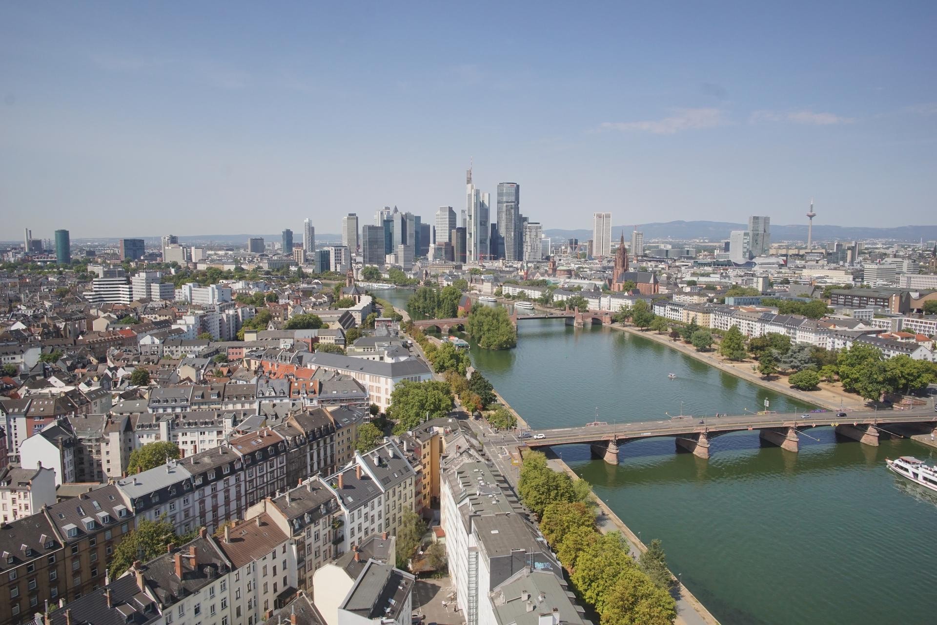 Archiv Foto Webcam Panoramablick auf die Skyline Frankfurt