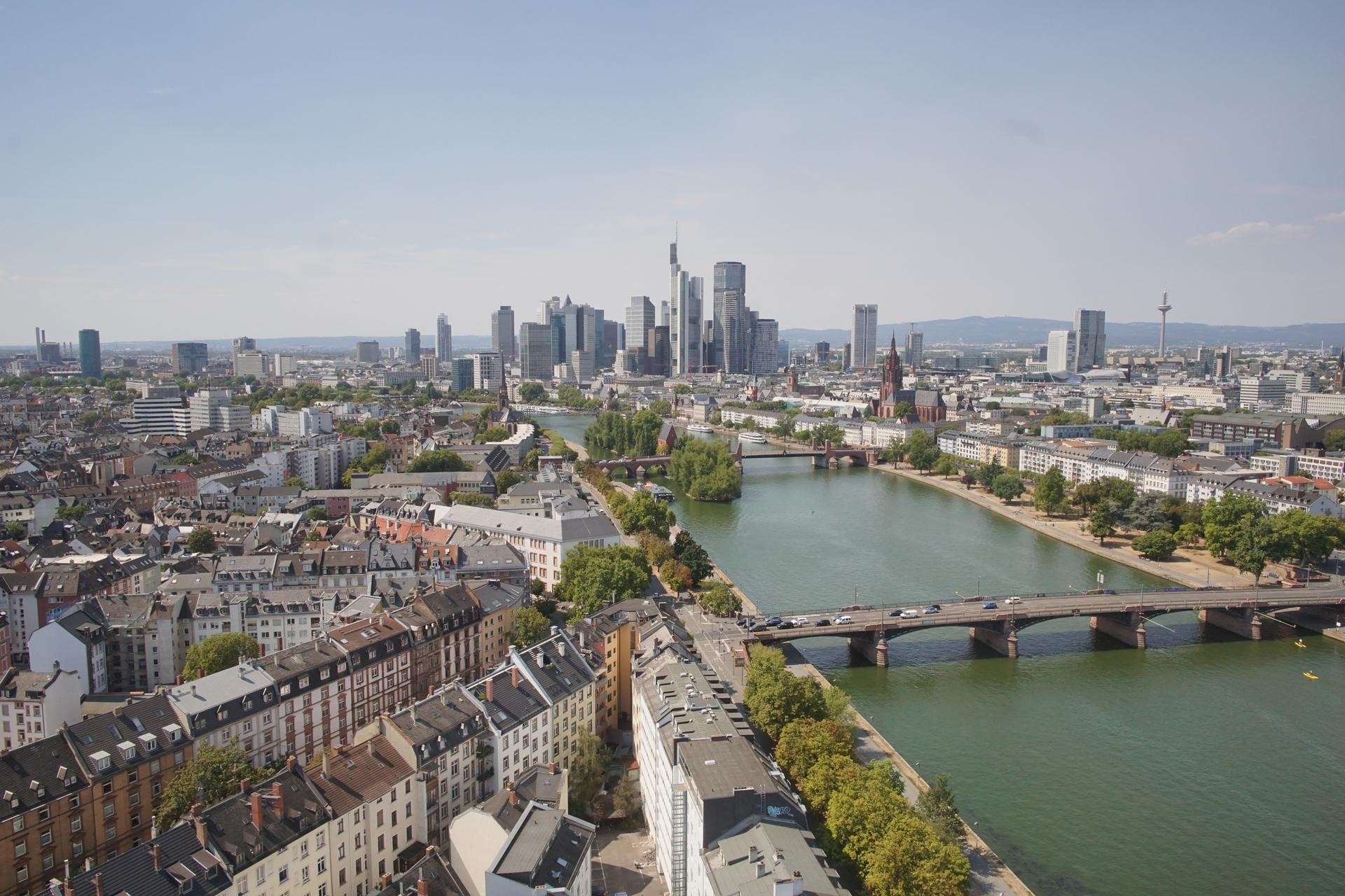 Archiv Foto Webcam Panoramablick auf die Skyline Frankfurt