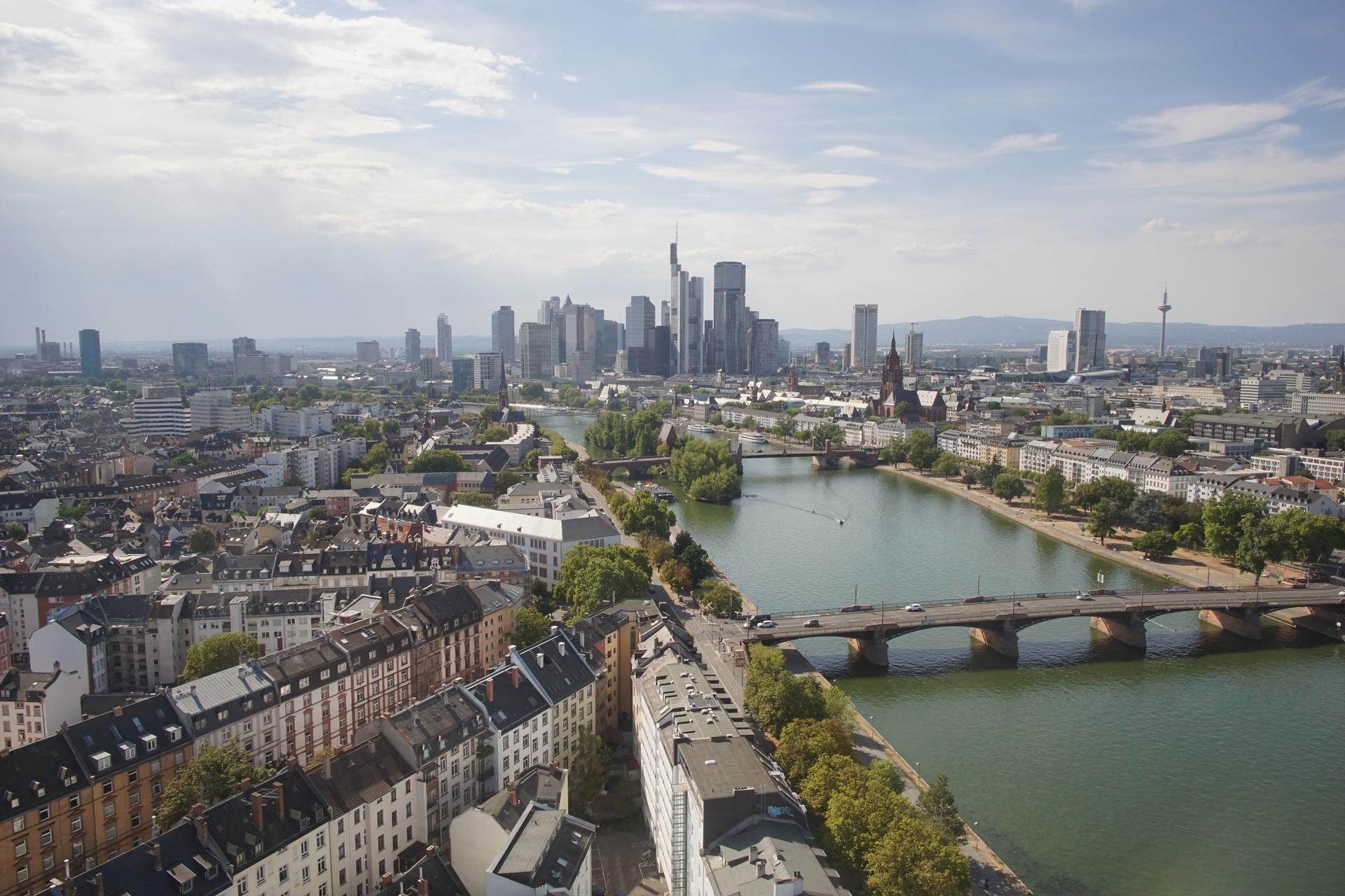 Archiv Foto Webcam Panoramablick auf die Skyline Frankfurt